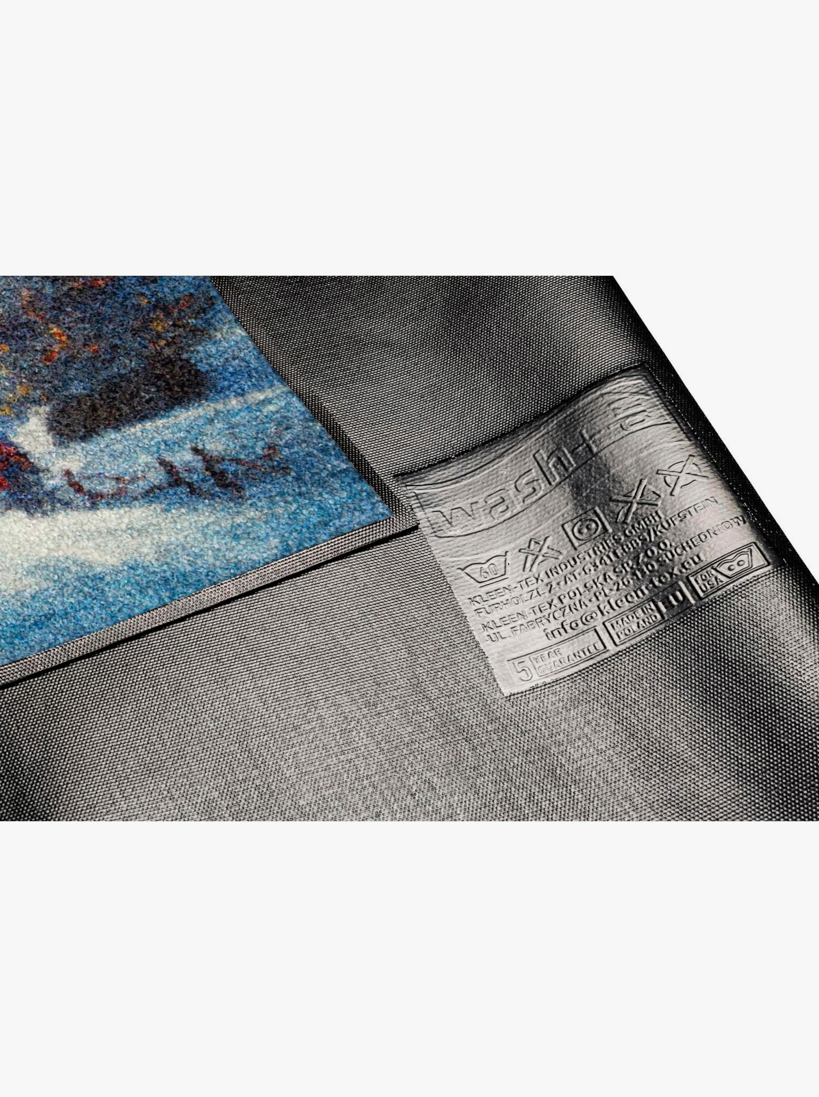 wash+dry by Kleen-Tex Fußmatte - blau-bedruckt