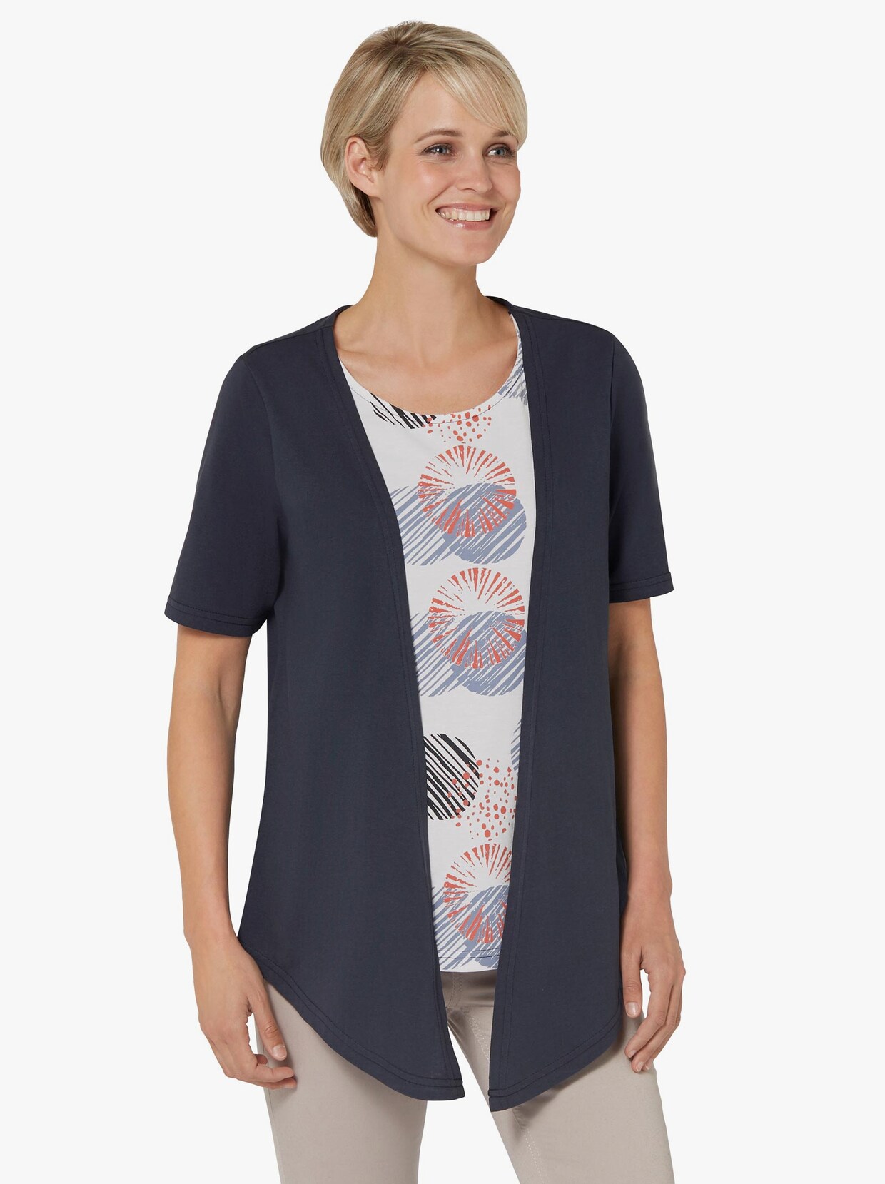 2-in-1-Shirt - marine