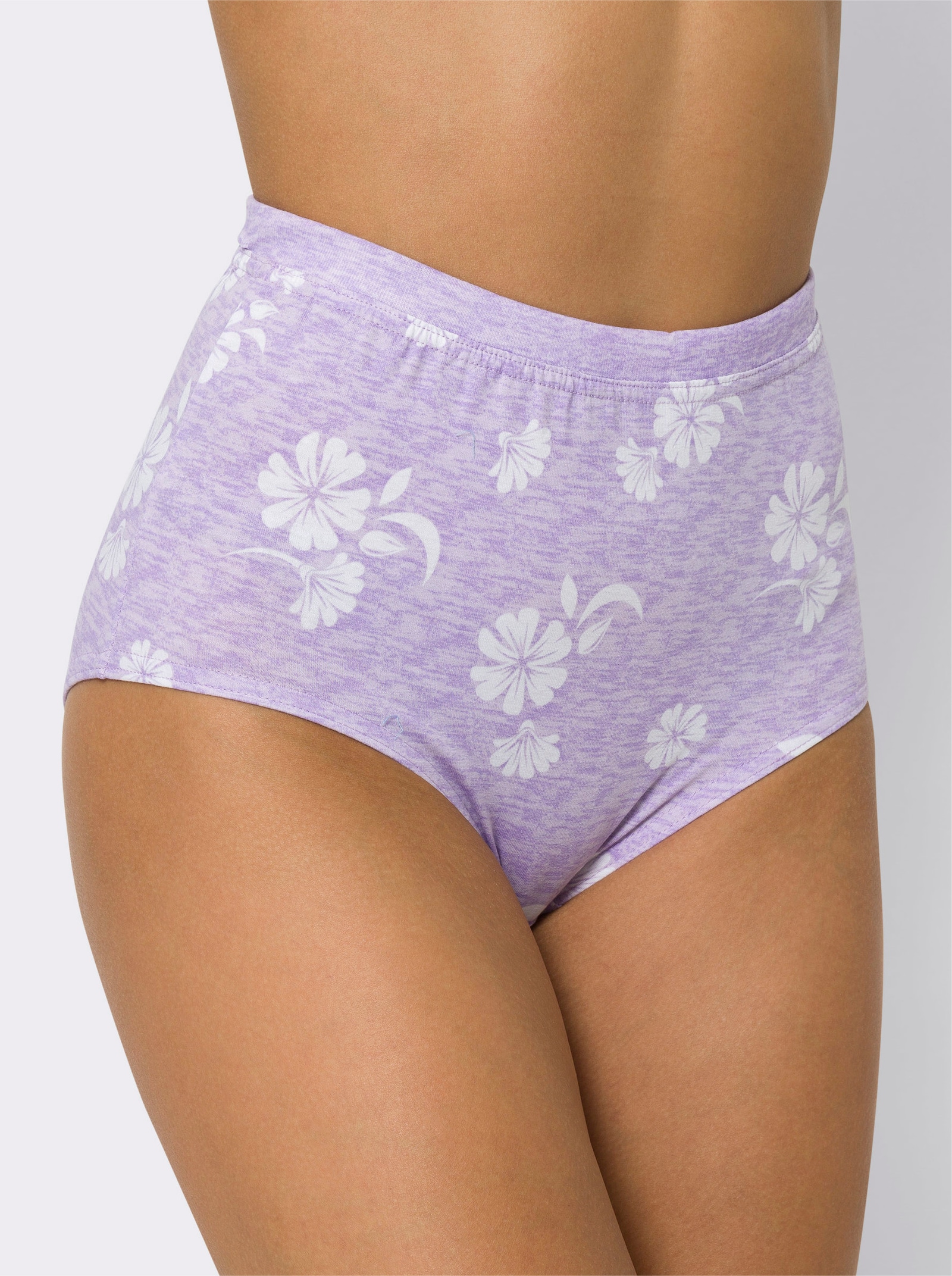 Kalhotky s pasem v balení po 4 ks - pestrá-melír