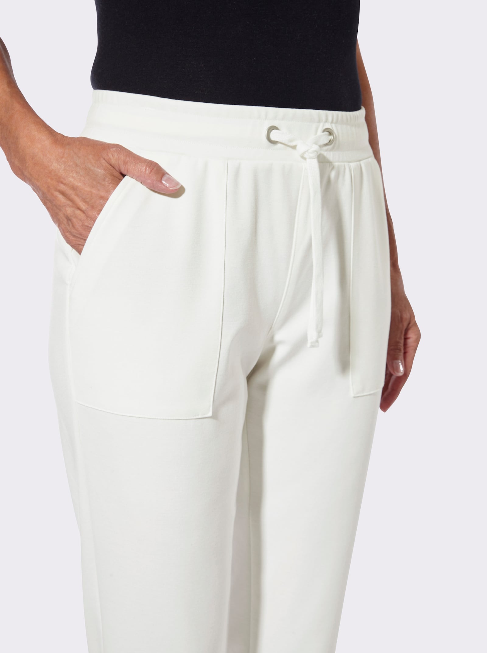 Jerseyhose in formstabiler Qualität - ecru