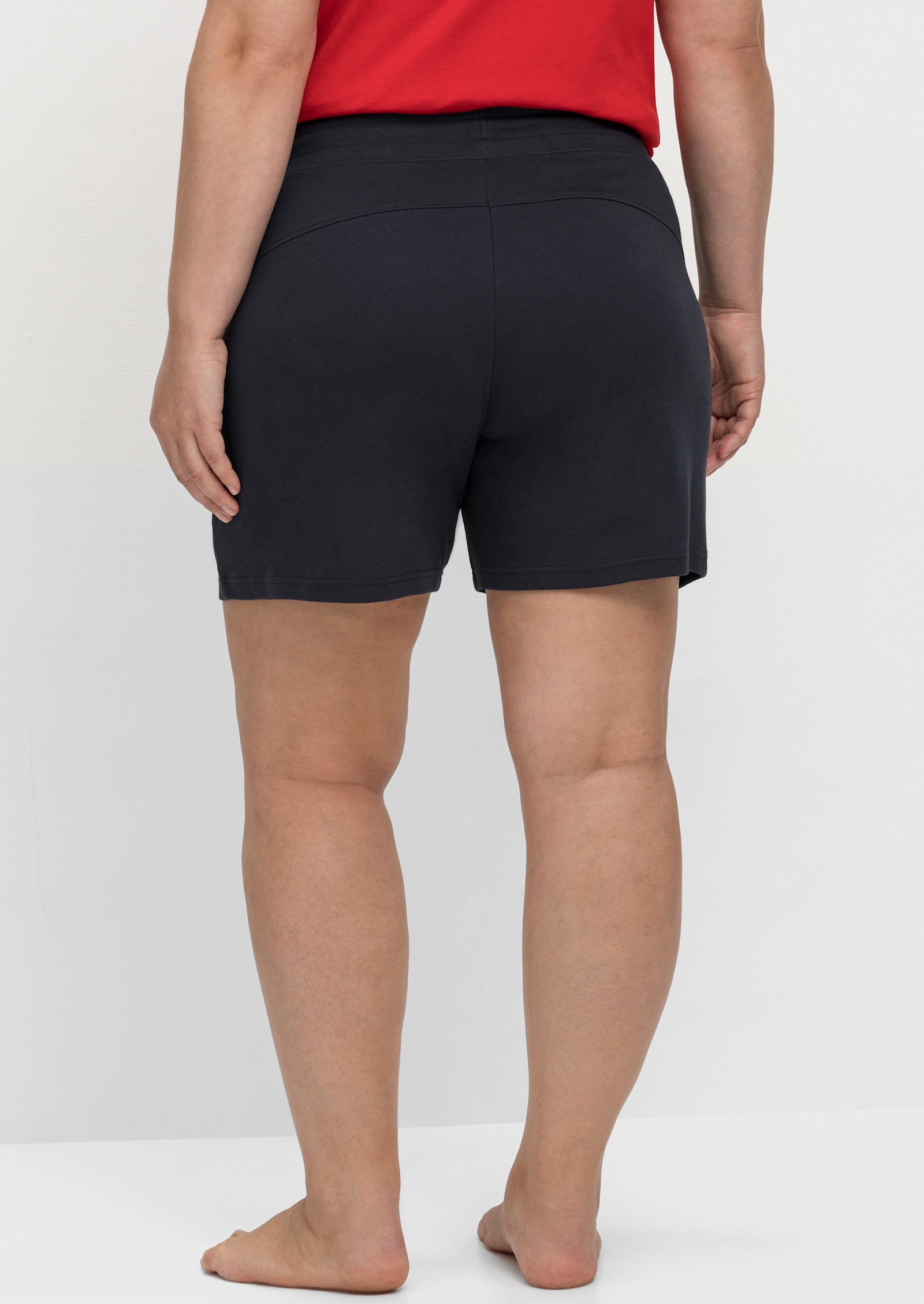 sheego Shorts mit Kontrastdetails - marine
