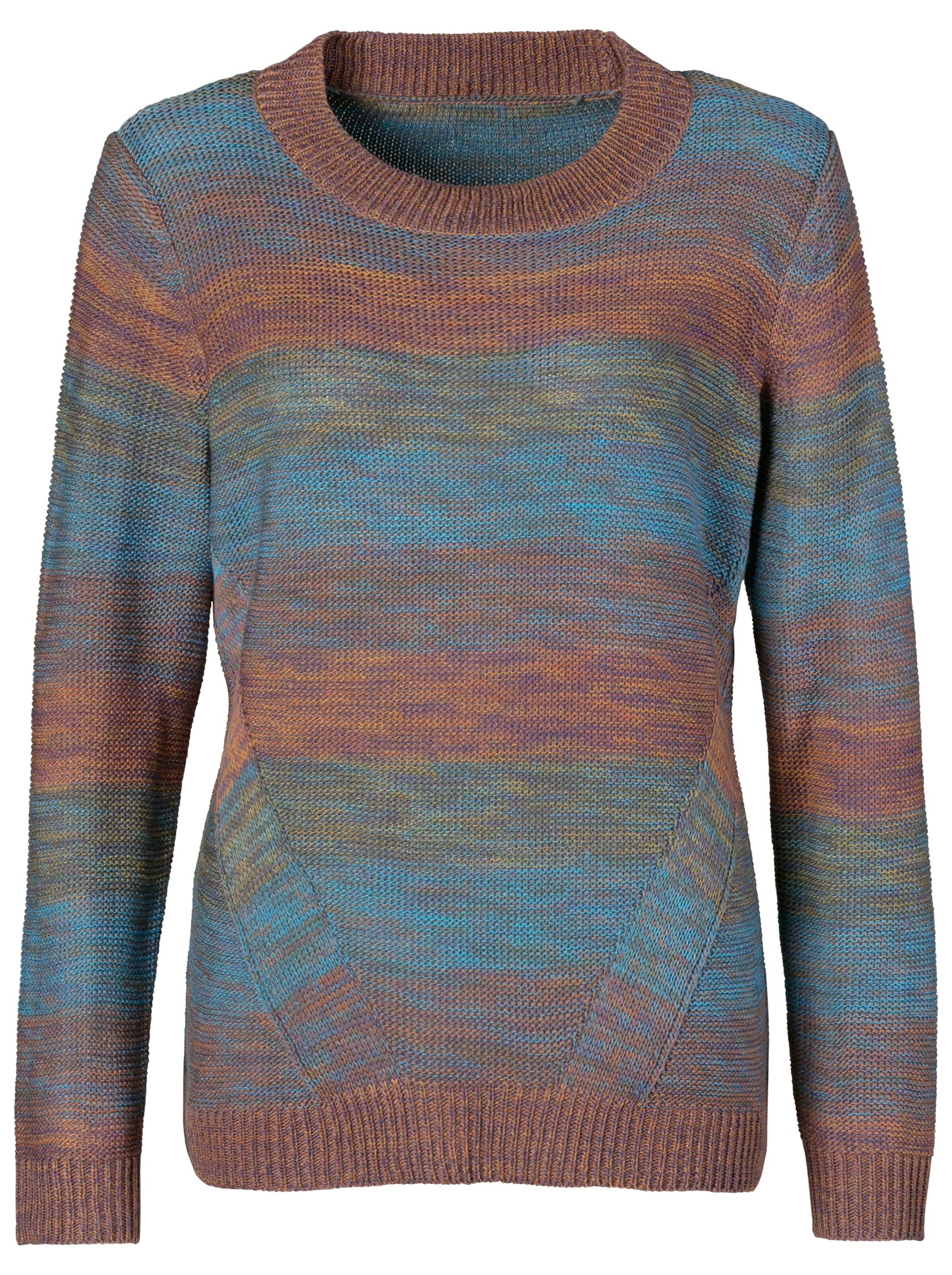 Pullover - türkis-gestreift