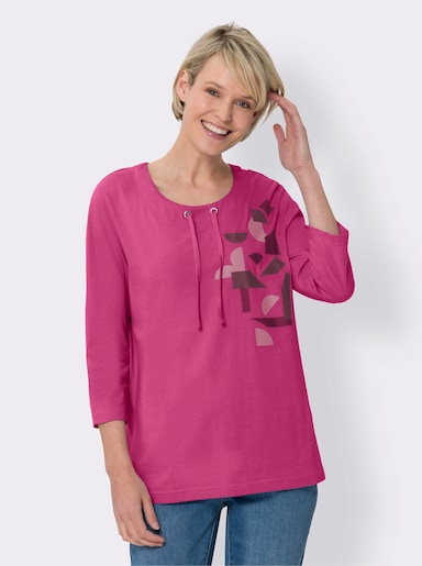 Shirt met 3/4-mouw - fuchsia/malve