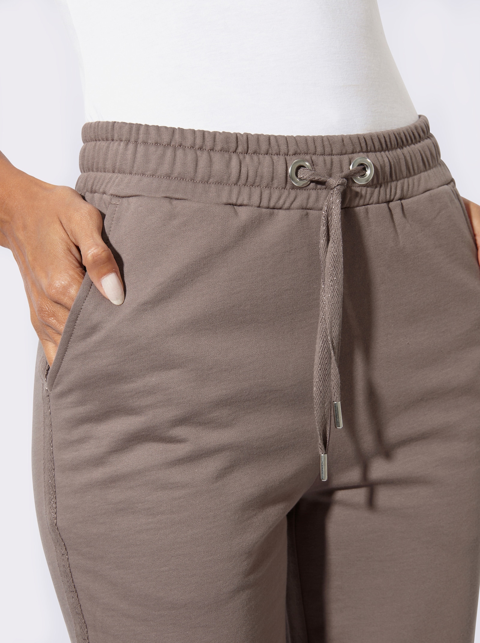 feel good Dehnbund-Hose - dunkeltaupe