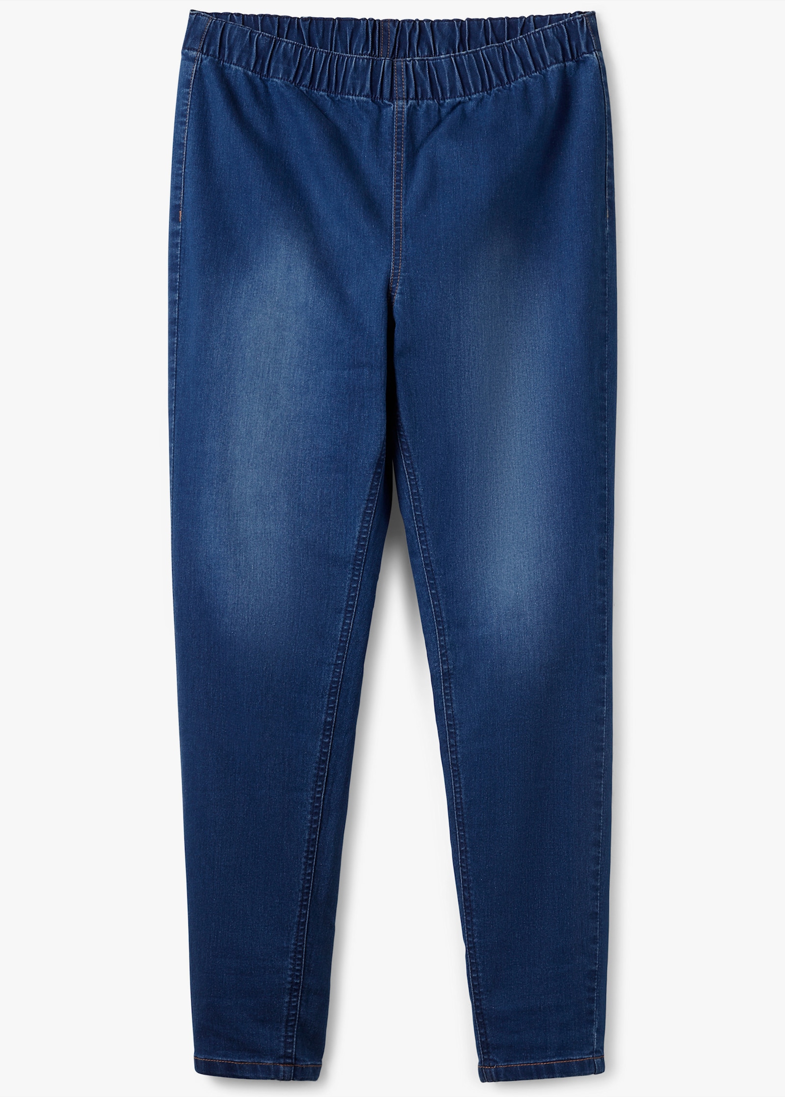 sheego Lot de 2 jeggings en jean - denim bleu + denim bleu foncé