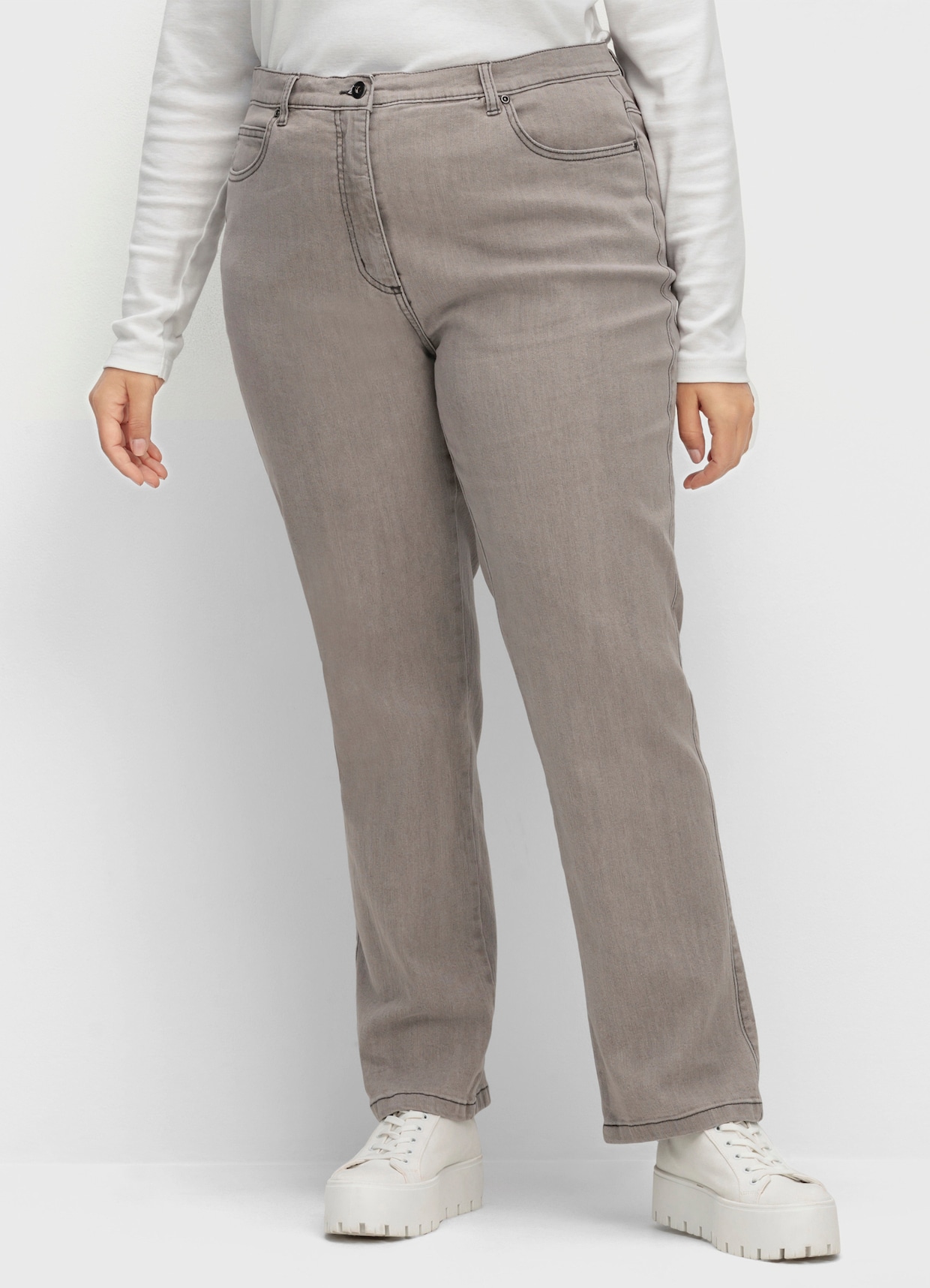 5-Pocket-Jeans mit Stretch-Anteil - grey-denim