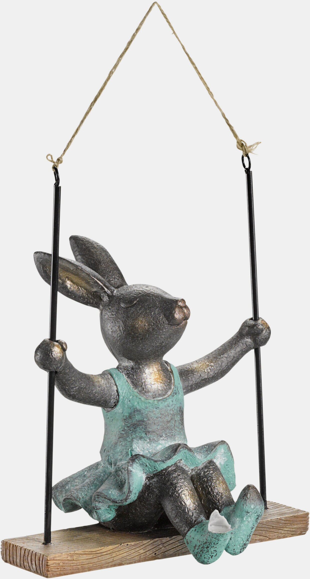 heine home Figurine décorative - couleur argent antique-menthe