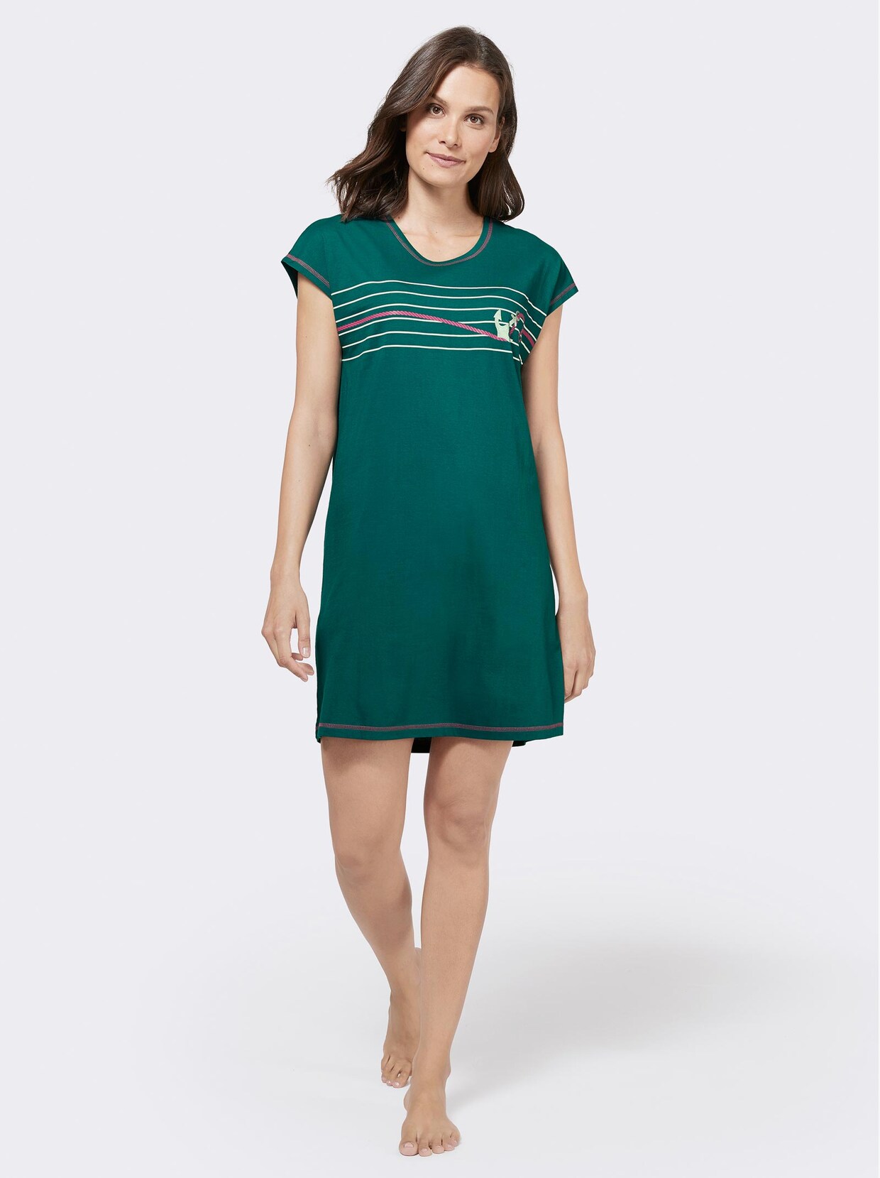 wäschepur Sleepshirts - lagune + fuchsia