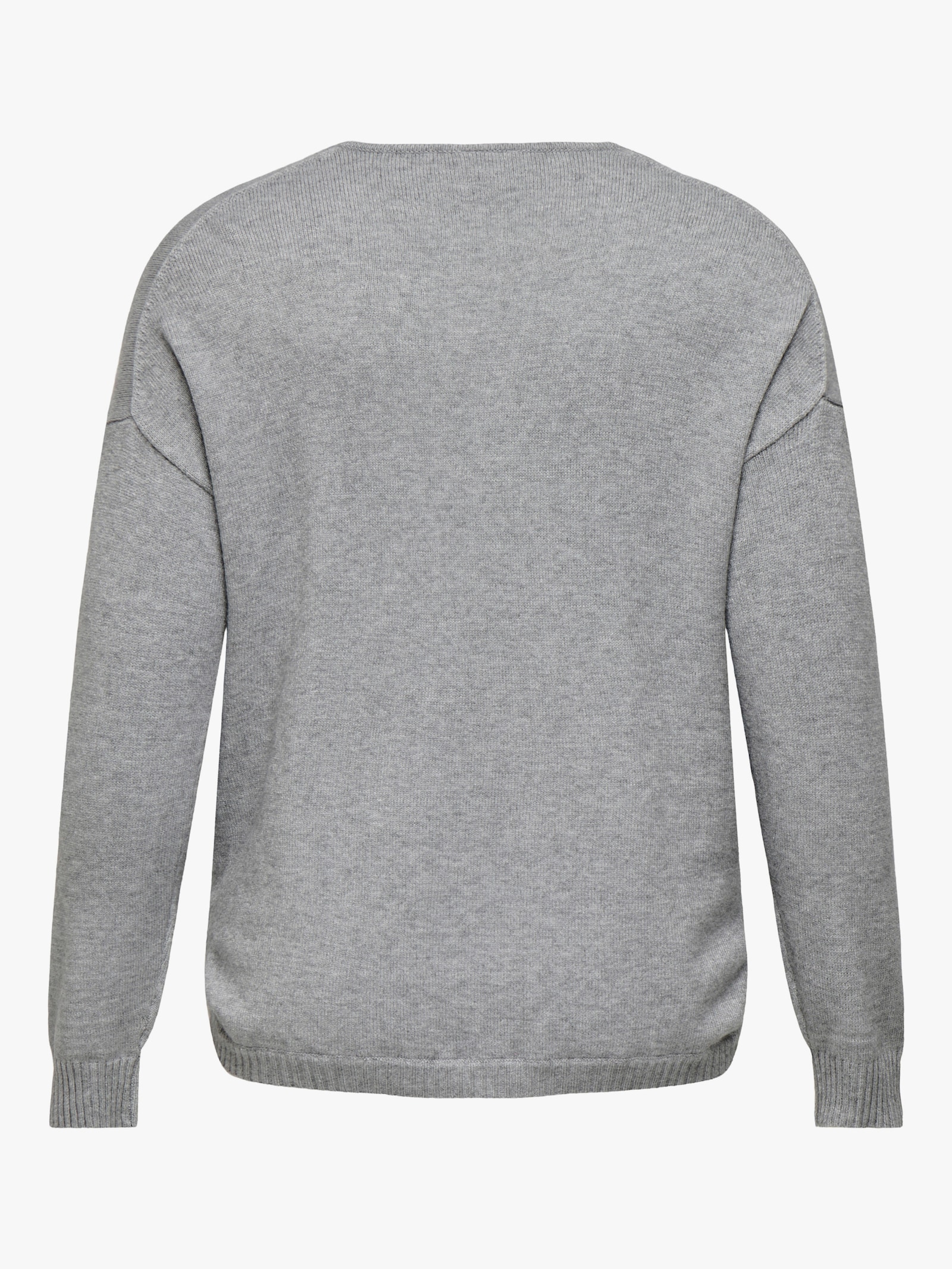 ONLY CARMAKOMA V-Ausschnitt-Pullover - ultimate grey detail:melange