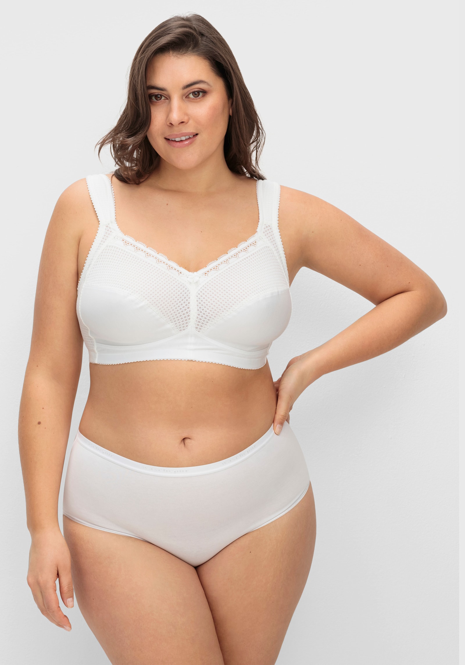 Miss Mary Entlastungs-BH ohne Bügel mit Komfortträgern - weiß