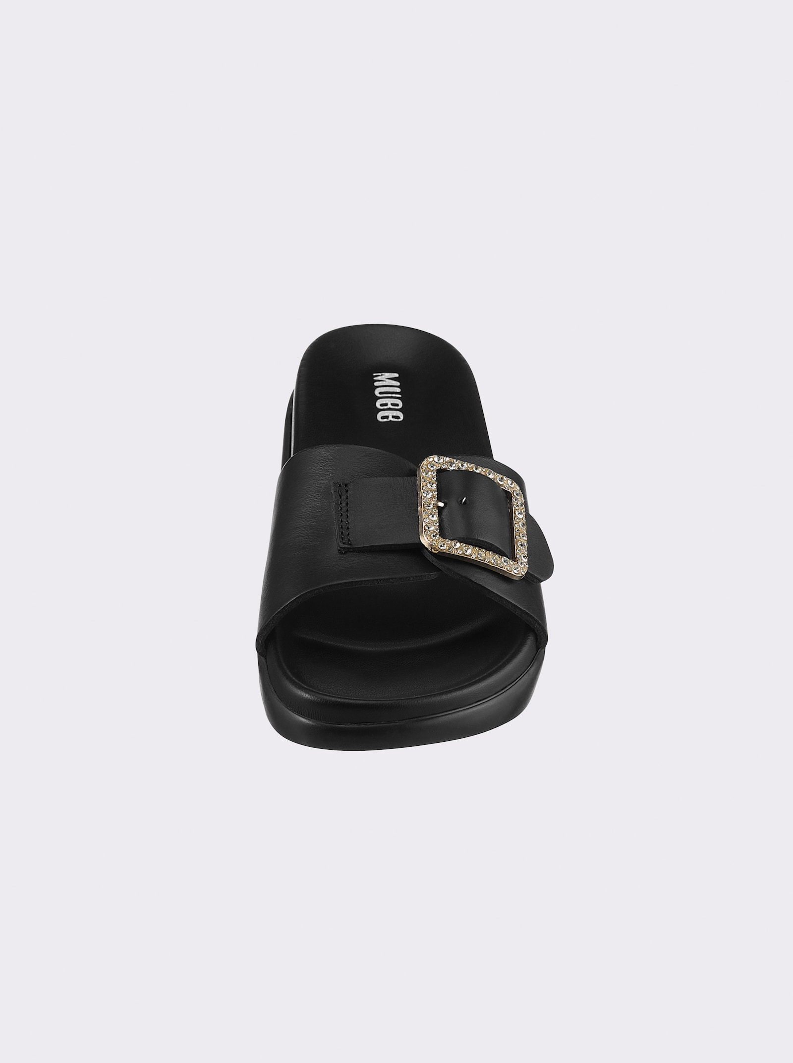 Mubb Badepantolette mit Memory-Fussbett - schwarz