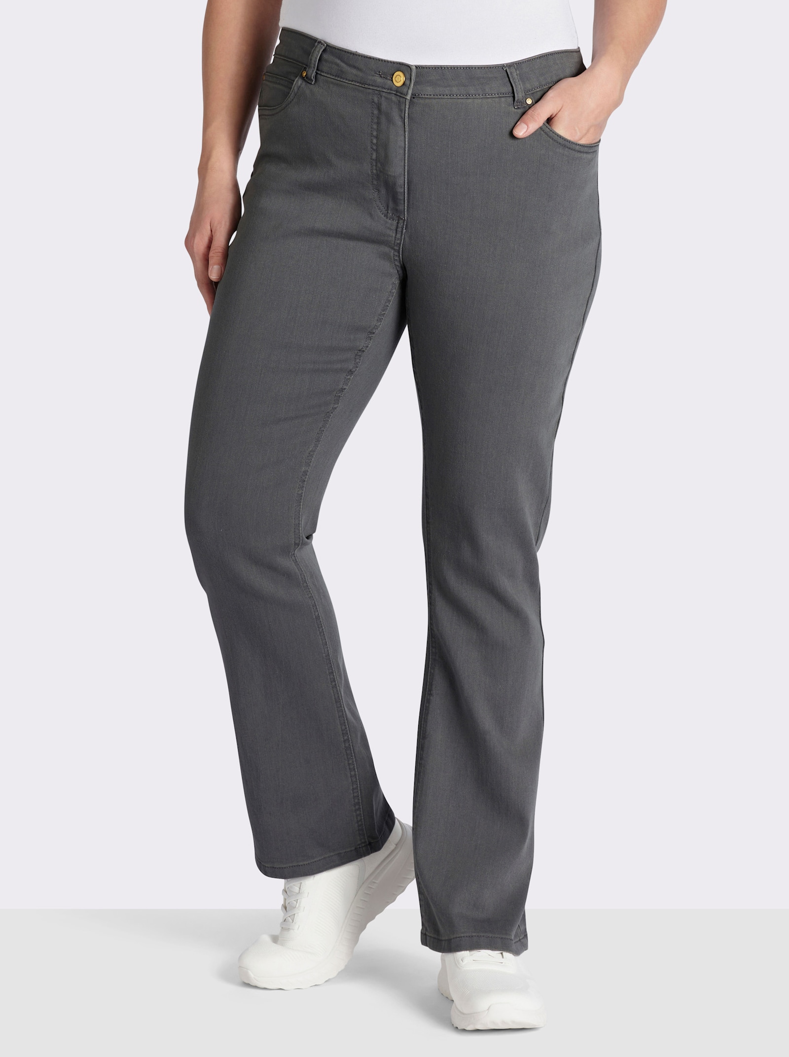  Bootcut-Jeans im 5-Pocket-Stil - stone-grey-denim