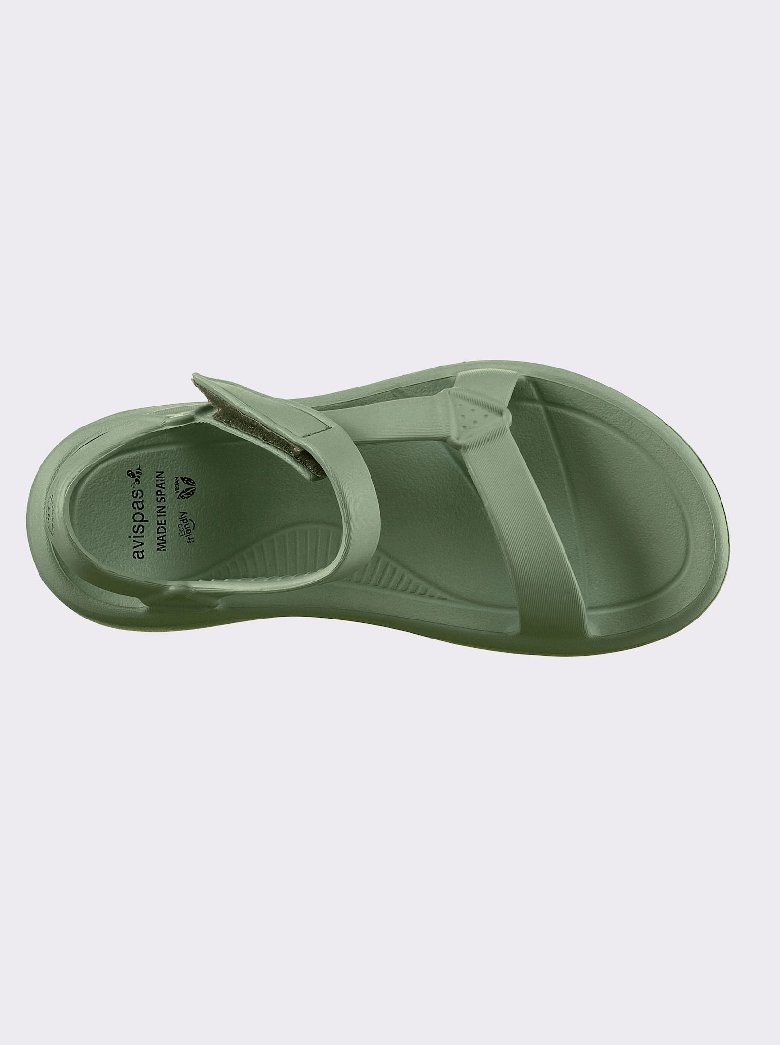 Badesandale mit Klettverschluss - khaki