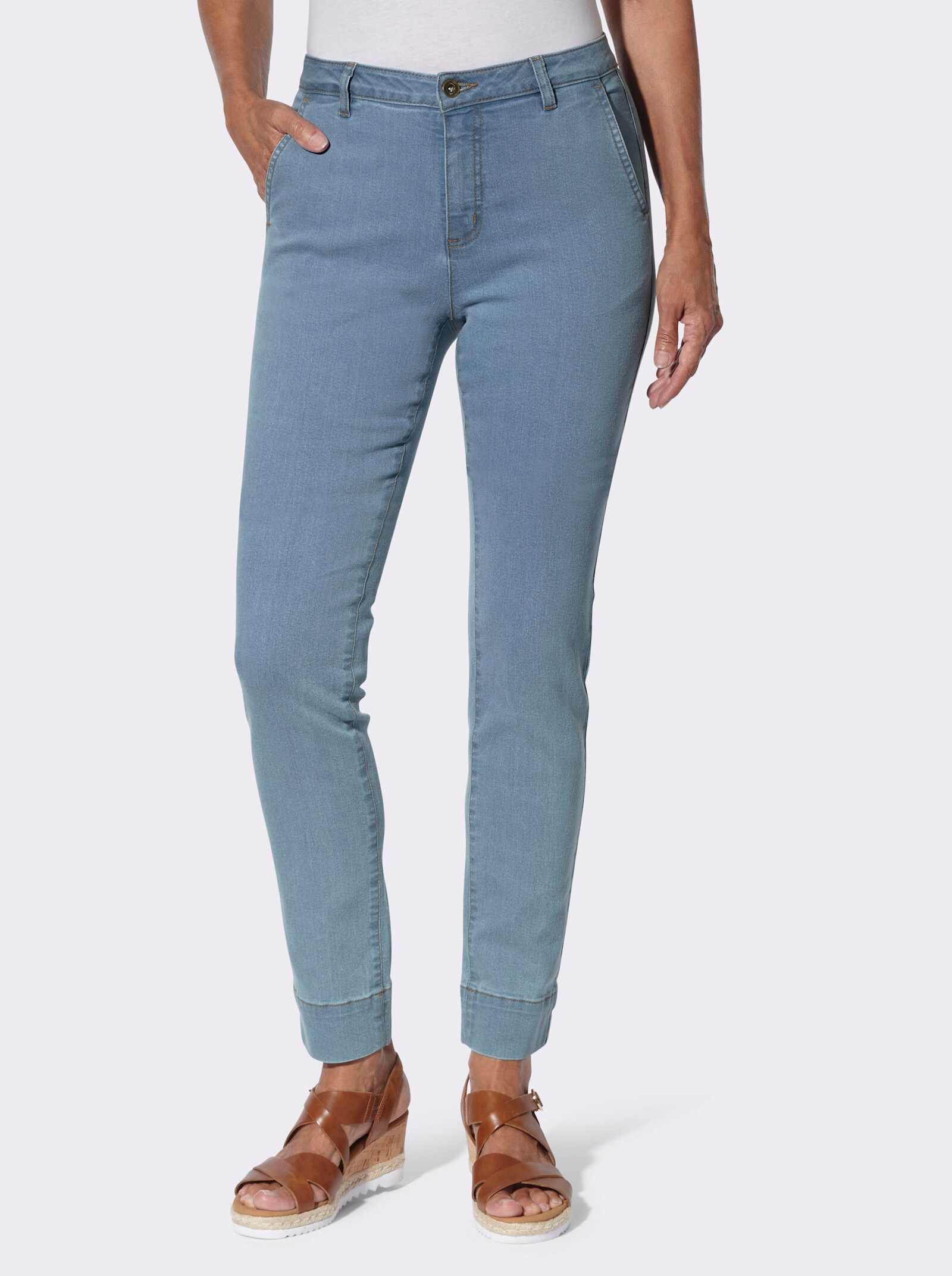 Chinohose in Denim-Qualität - blue-bleached