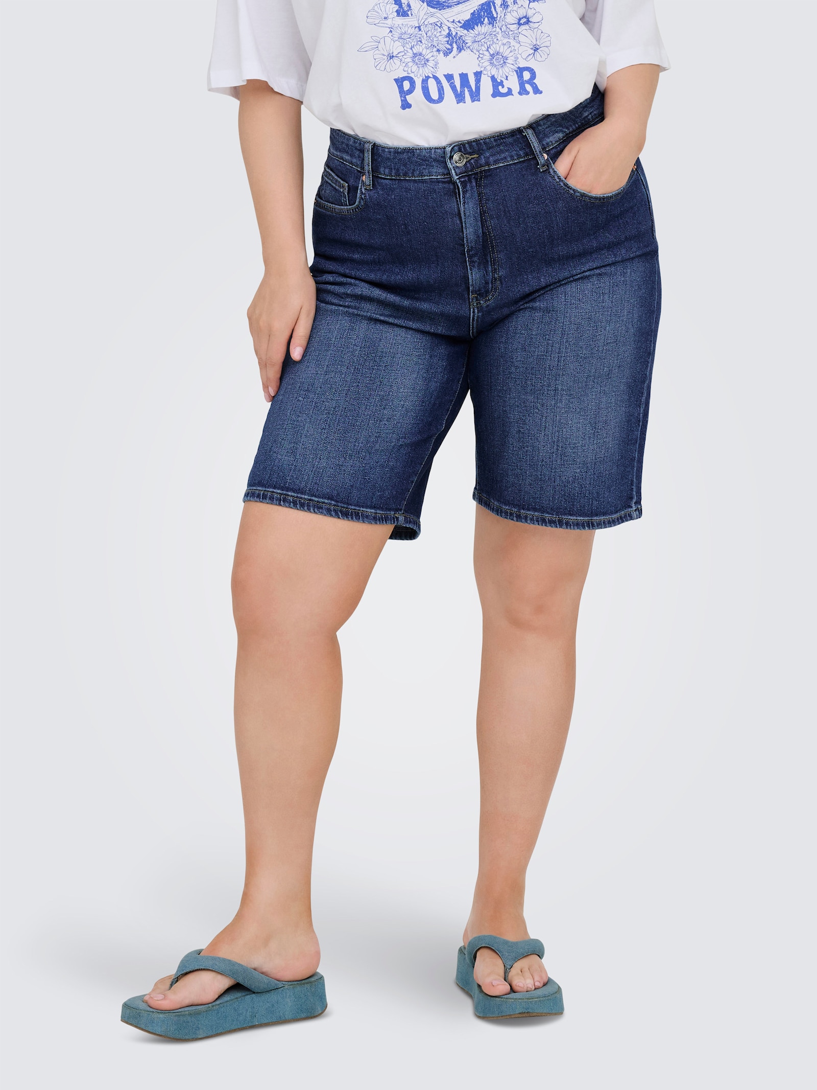 Jeansshorts - dark blue denim