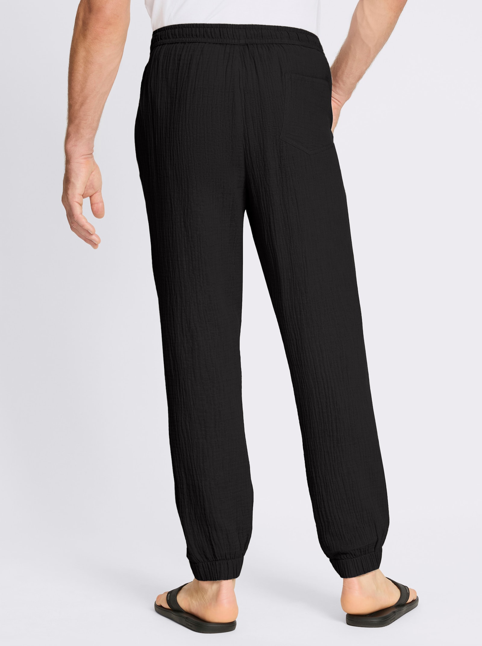 Schlupfhose in Musselin-Qualität - schwarz