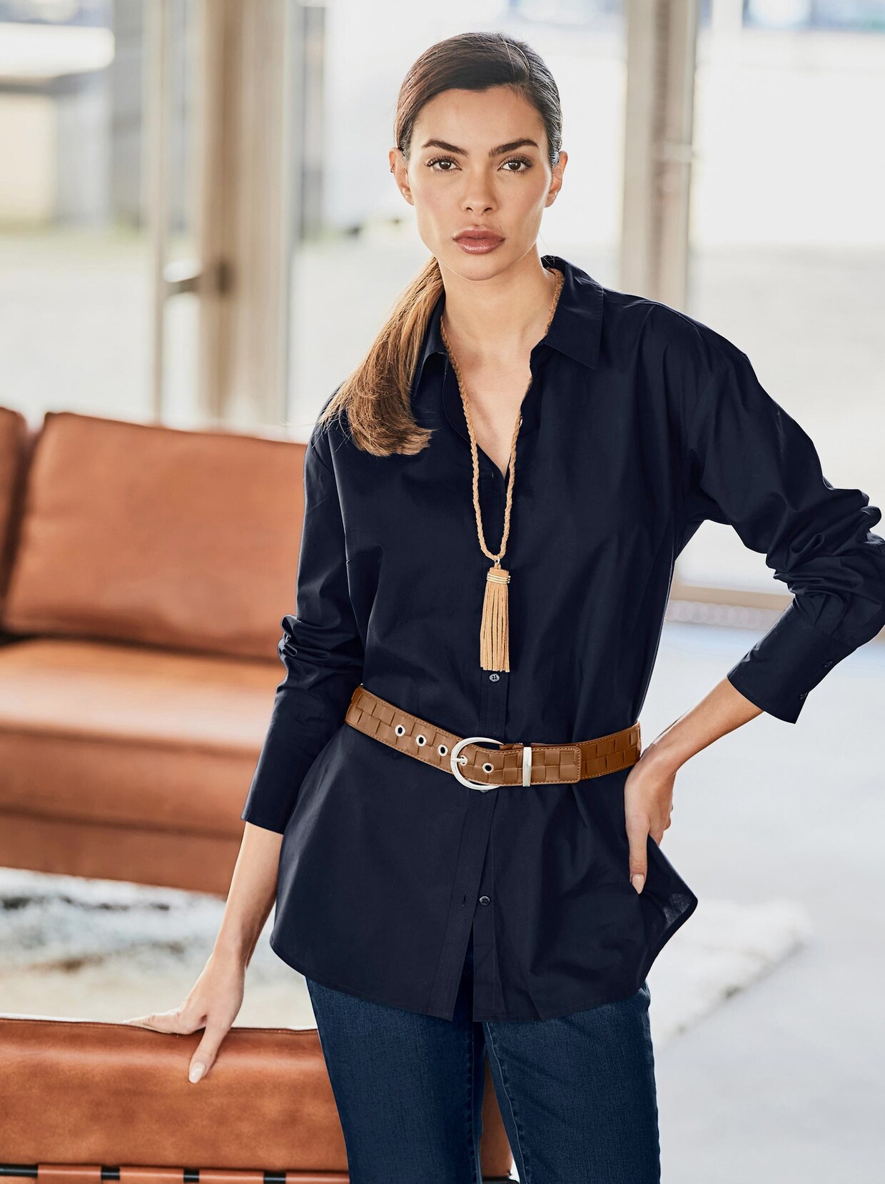 Rick Cardona Bluse - marine