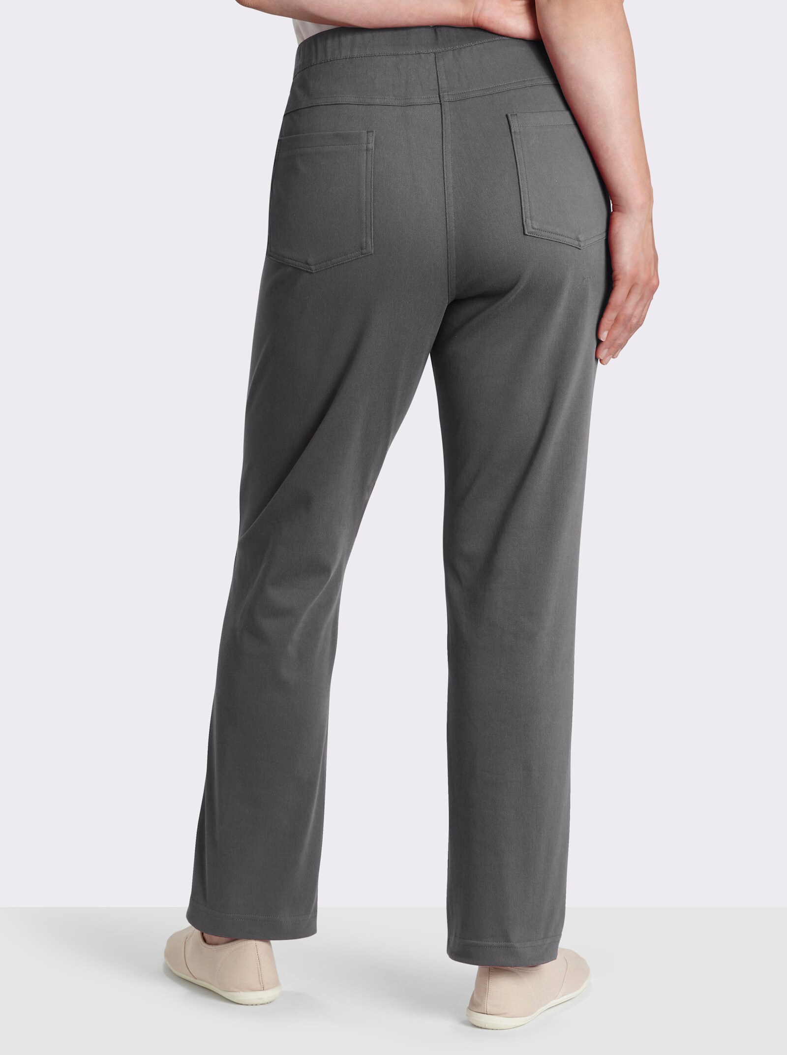 Schlupfhose mit Dehnbund - anthrazit
