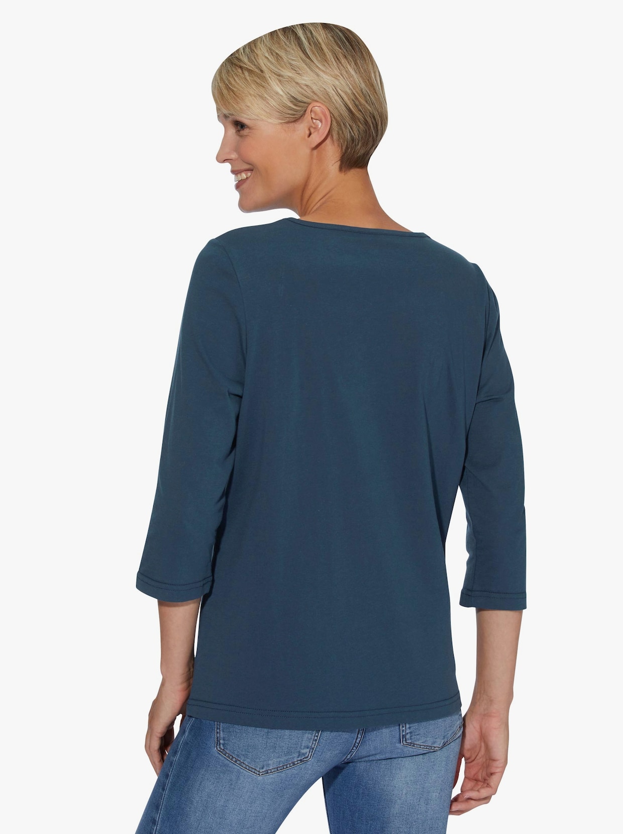 Shirt met 3/4-mouw - donkerblauw