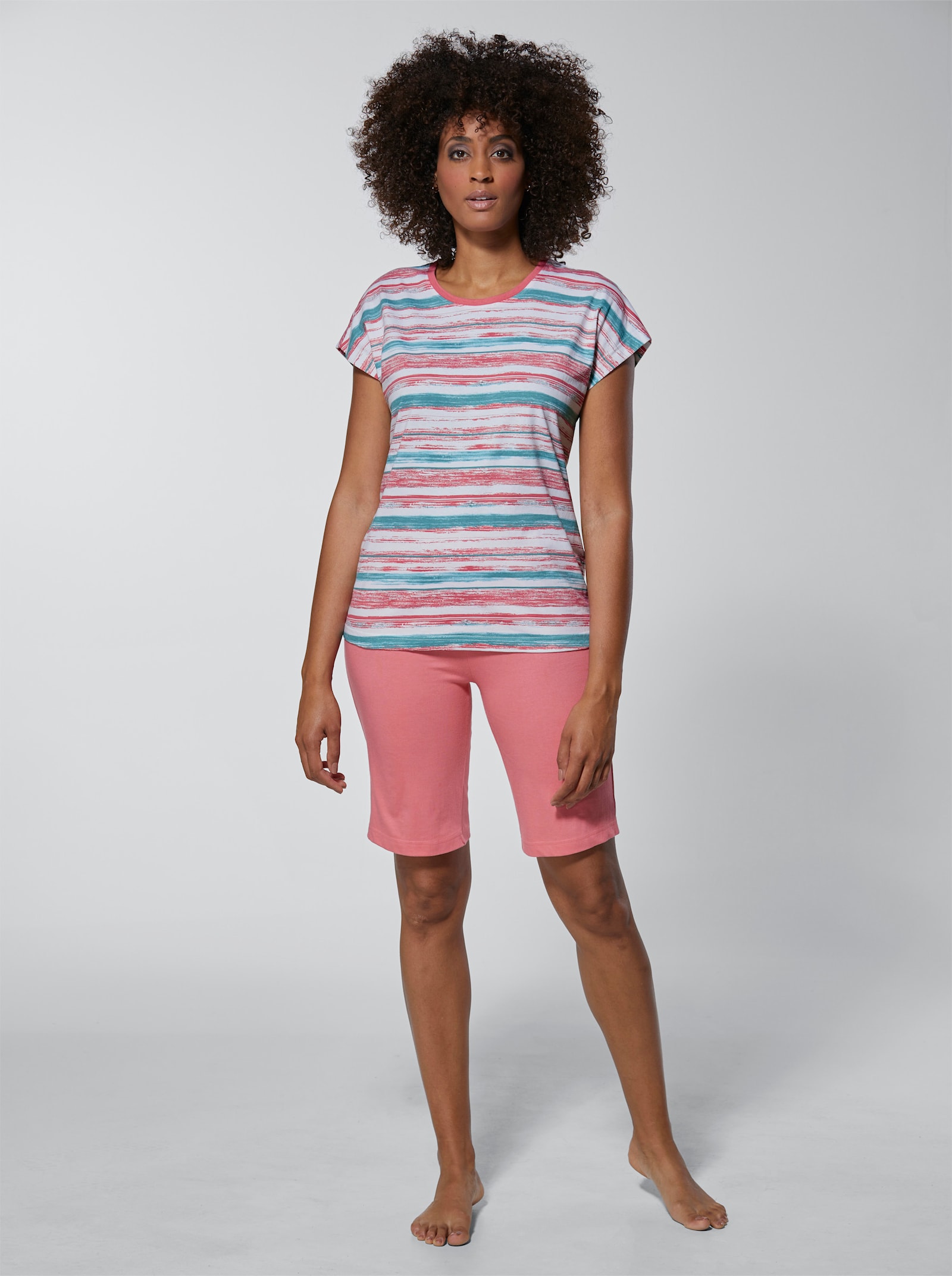 wäschepur Shortys mit Dehnbund-Hosen - flamingo + flamingo-gestreift