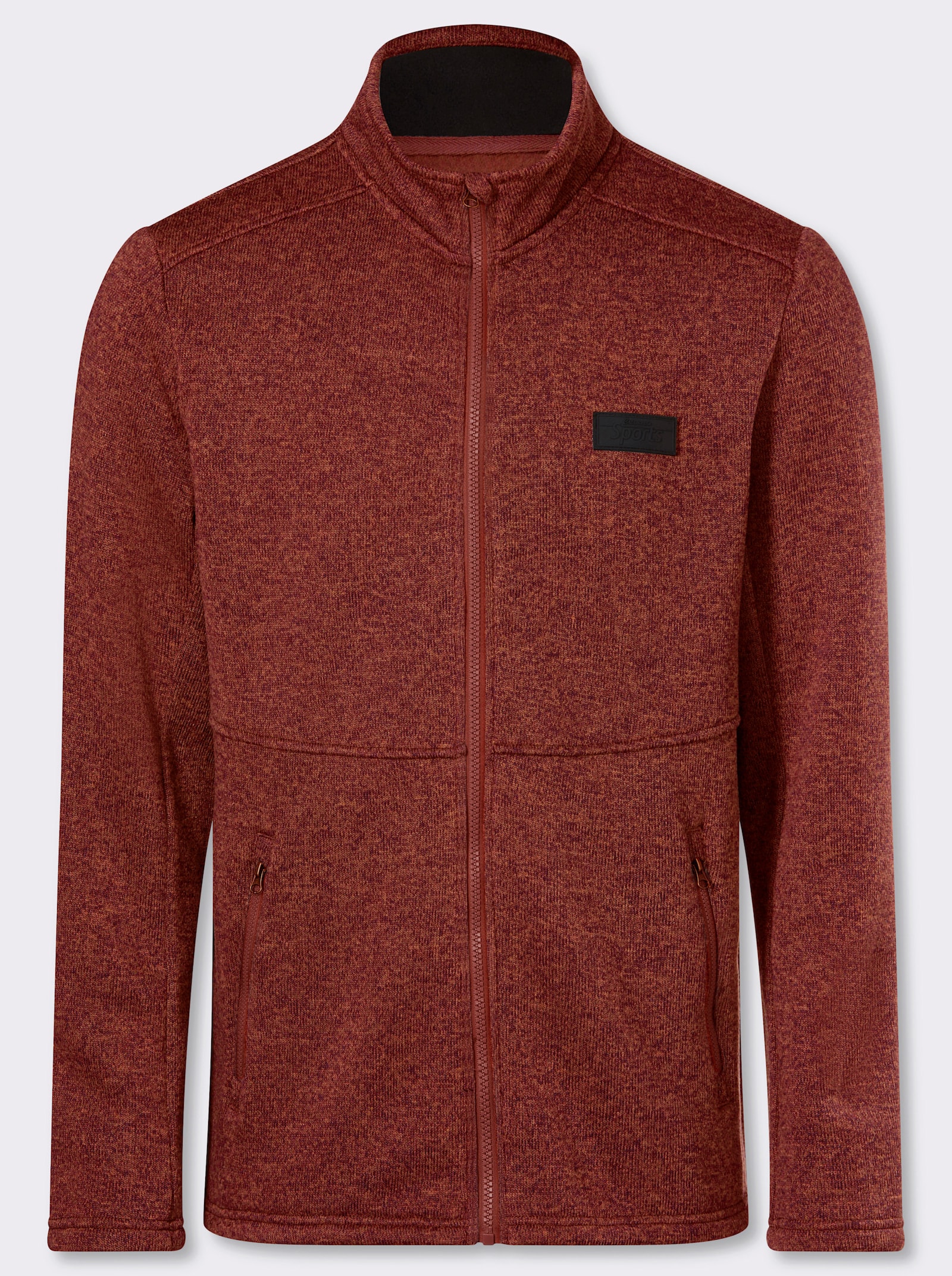 Catamaran Sports Strickfleecejacke mit 2 Reißverschluss-Taschen - graphit-meliert