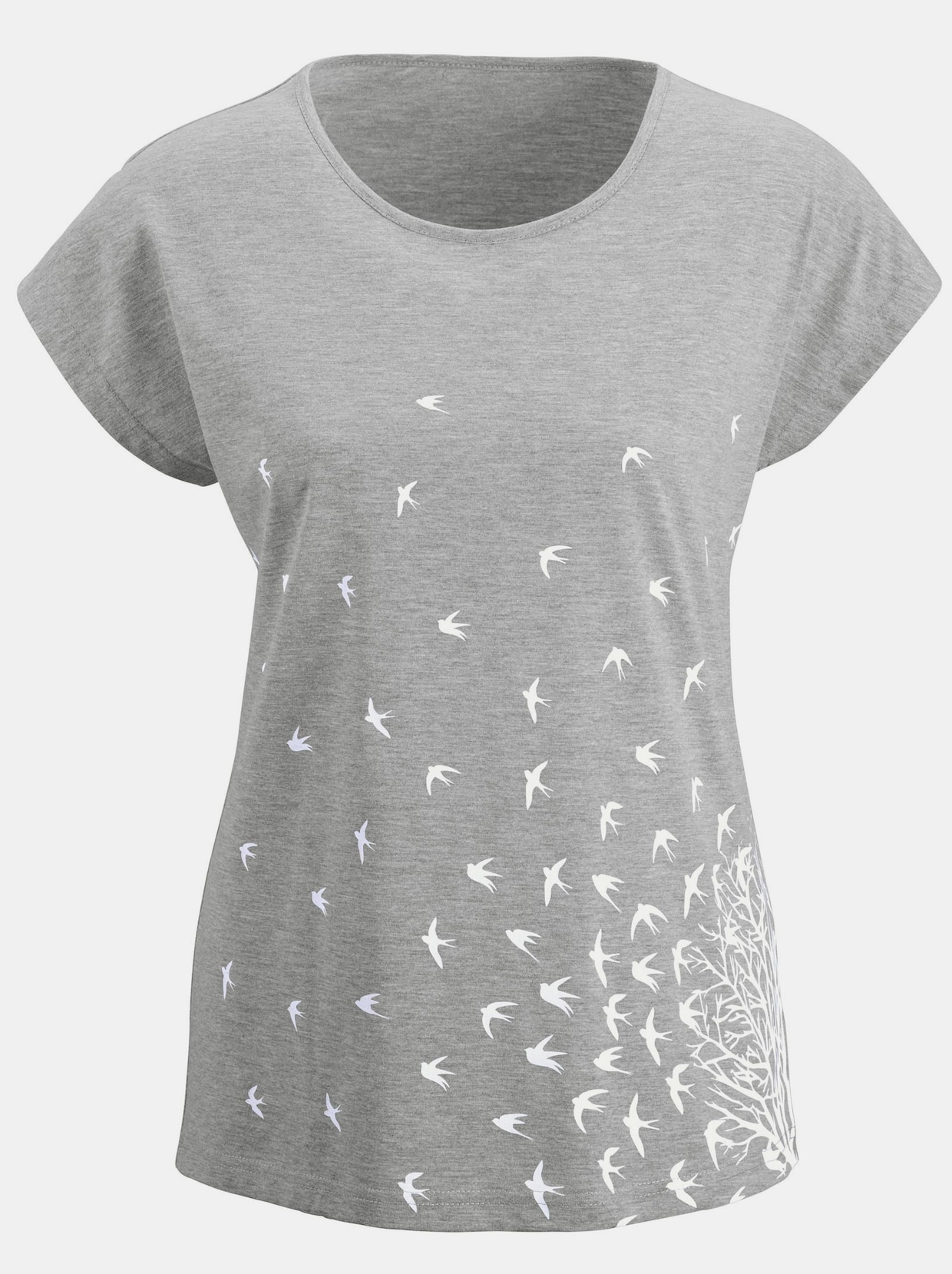 T-shirt imprimé - gris chiné
