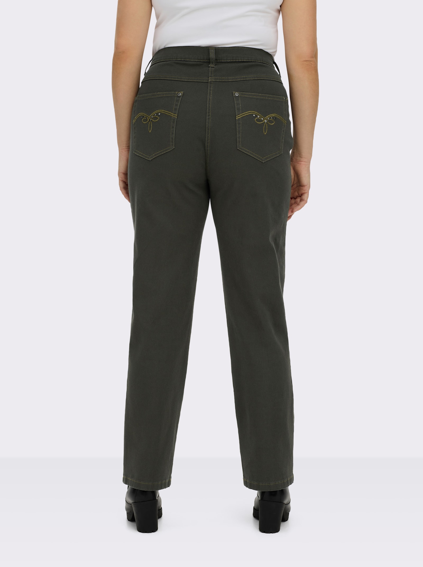 5-Pocket-Jeans mit Stretch-Anteil - khaki