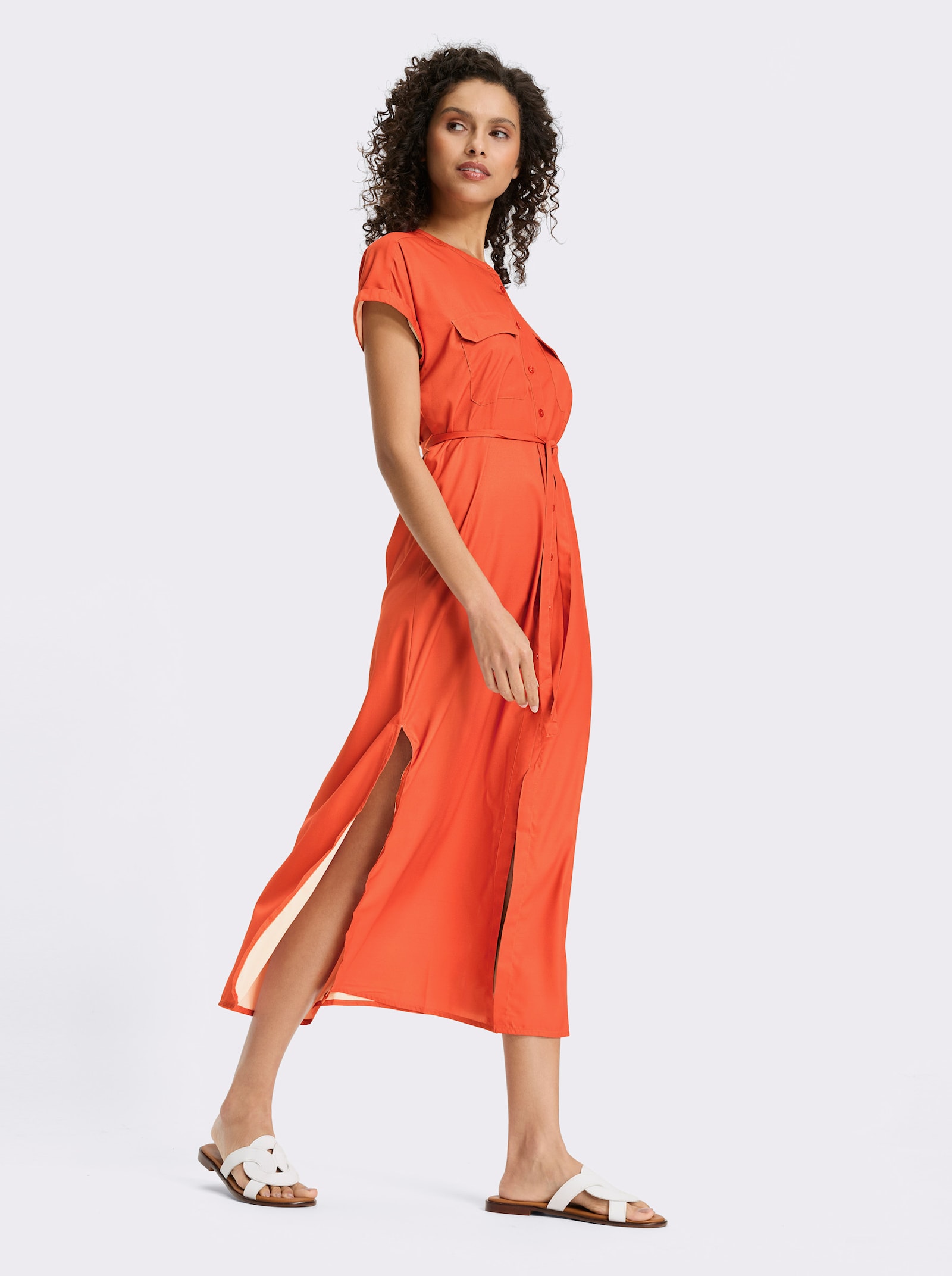 heine Sommerkleid inklusive Bindegürtel - terra