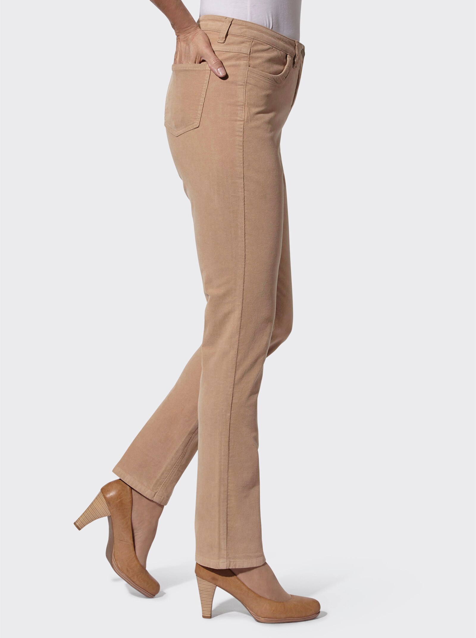 Cordhose in Stretch-Qualität - camel