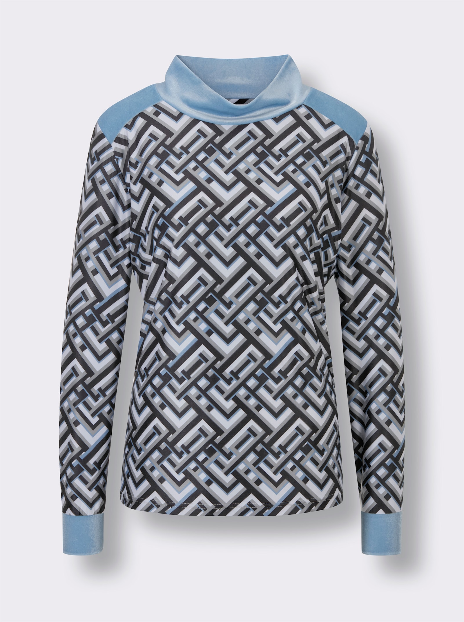 Catamaran Sports Functioneel shirt met achter langere zoom - zwart/grijs gemêleerd