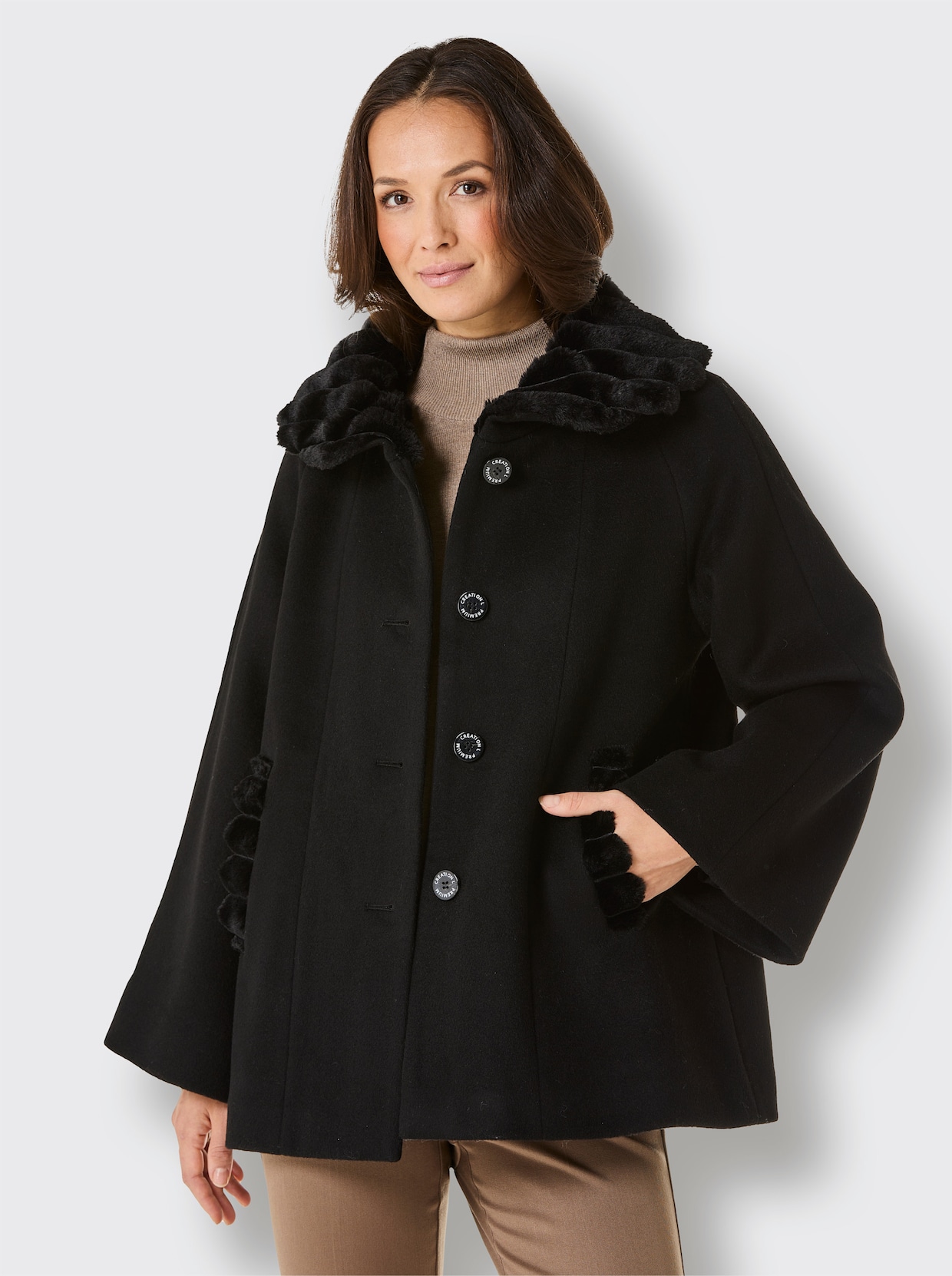 CREATION L PREMIUM Wolljacke - schwarz