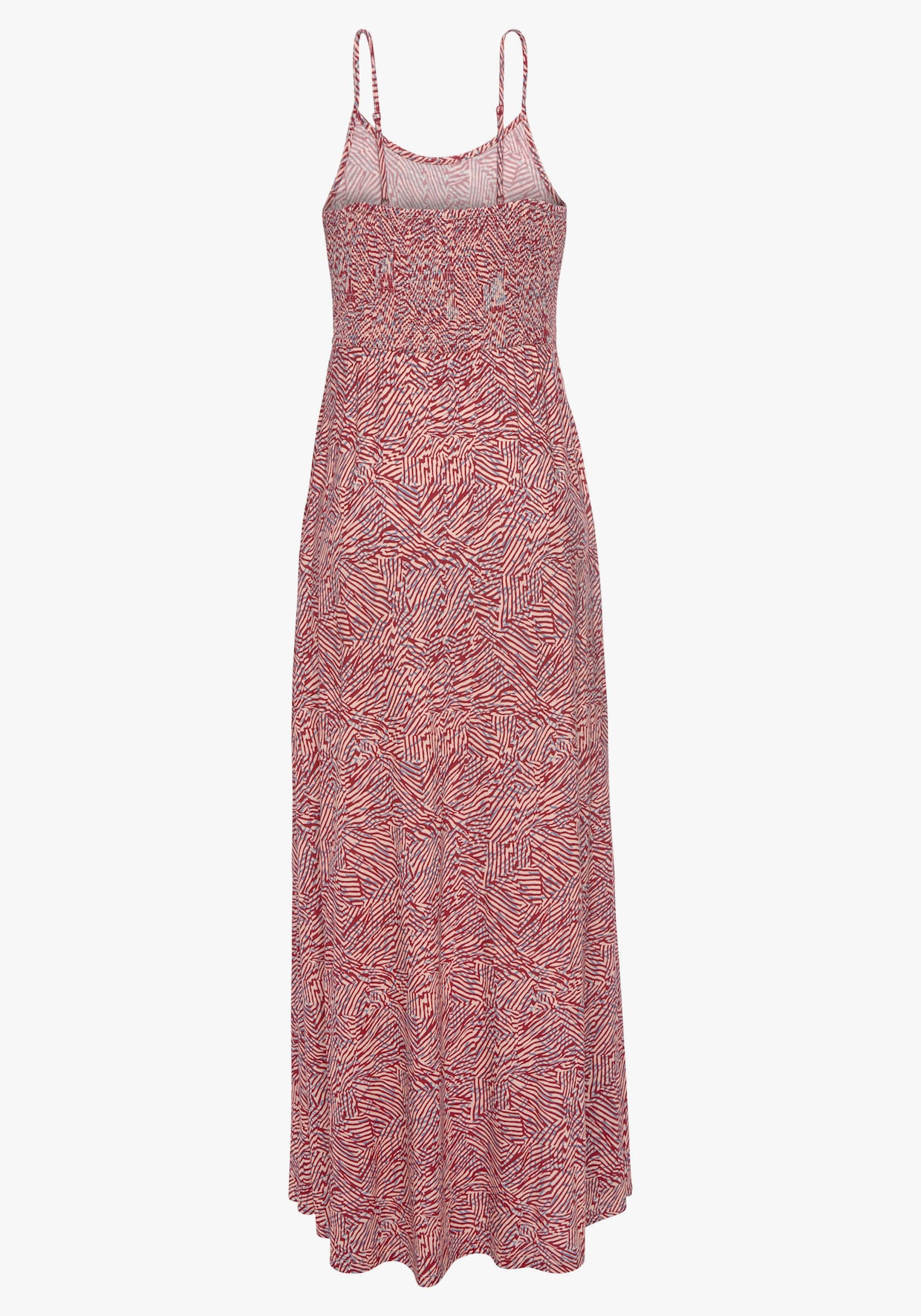 Vivance Maxi-jurk - rood/apricot/blauw bedrukt