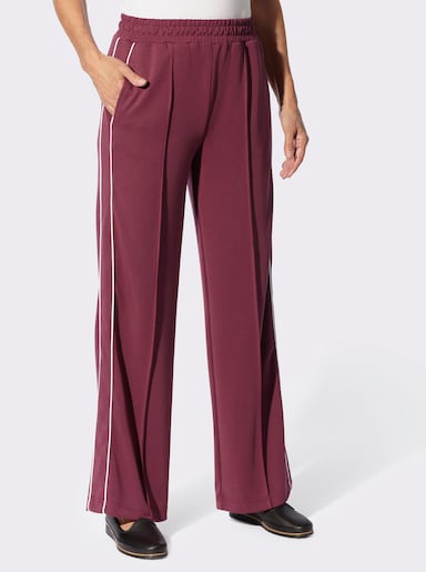 Sweathose in weiter Form - bordeaux