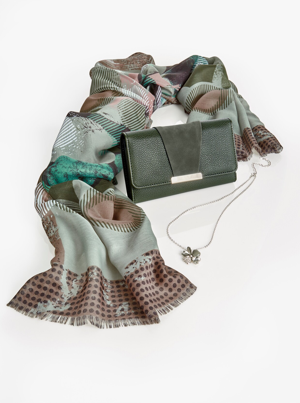 Plånbok med halsduk och halsband - antracit