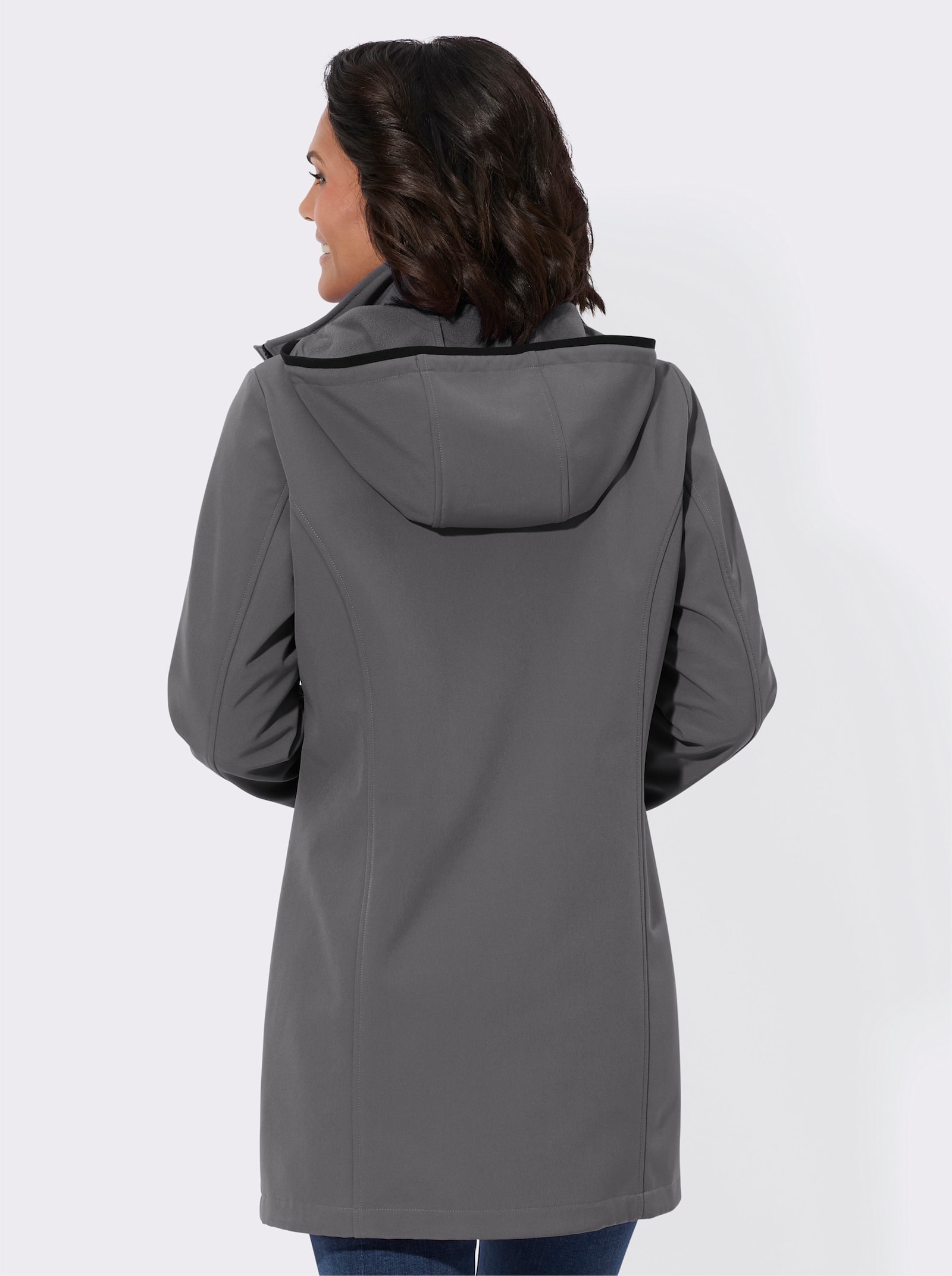 Functioneel jack met fleecevoering - antraciet