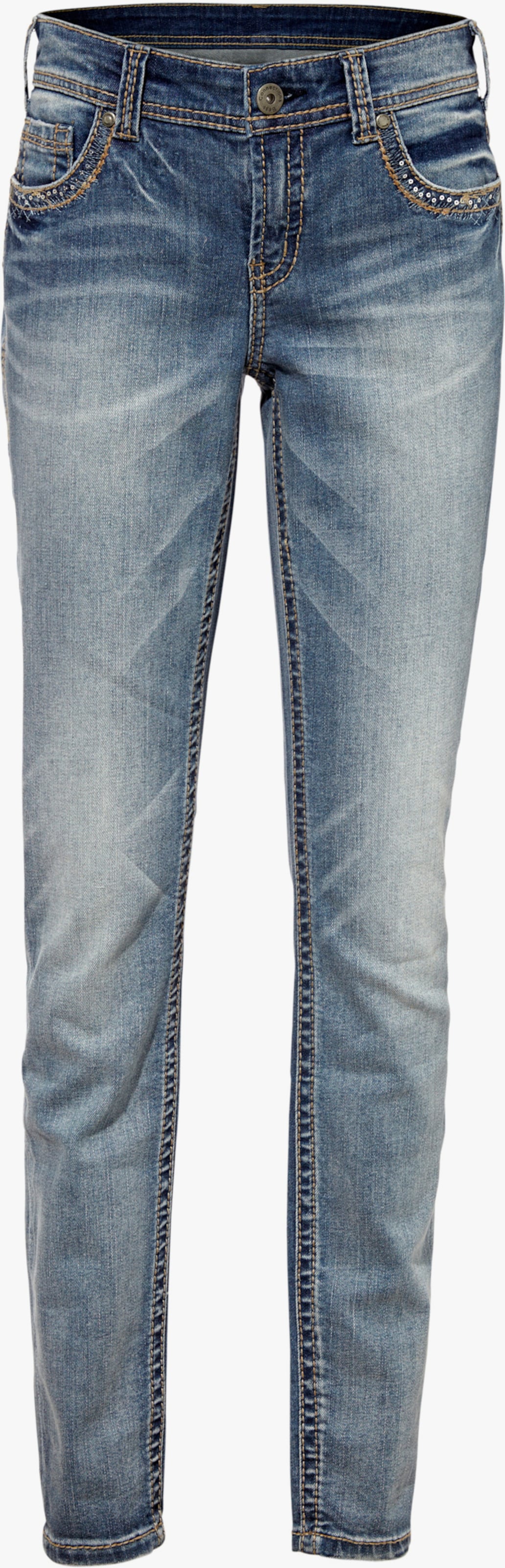 heine Röhrenjeans mit Stickerei - bleached