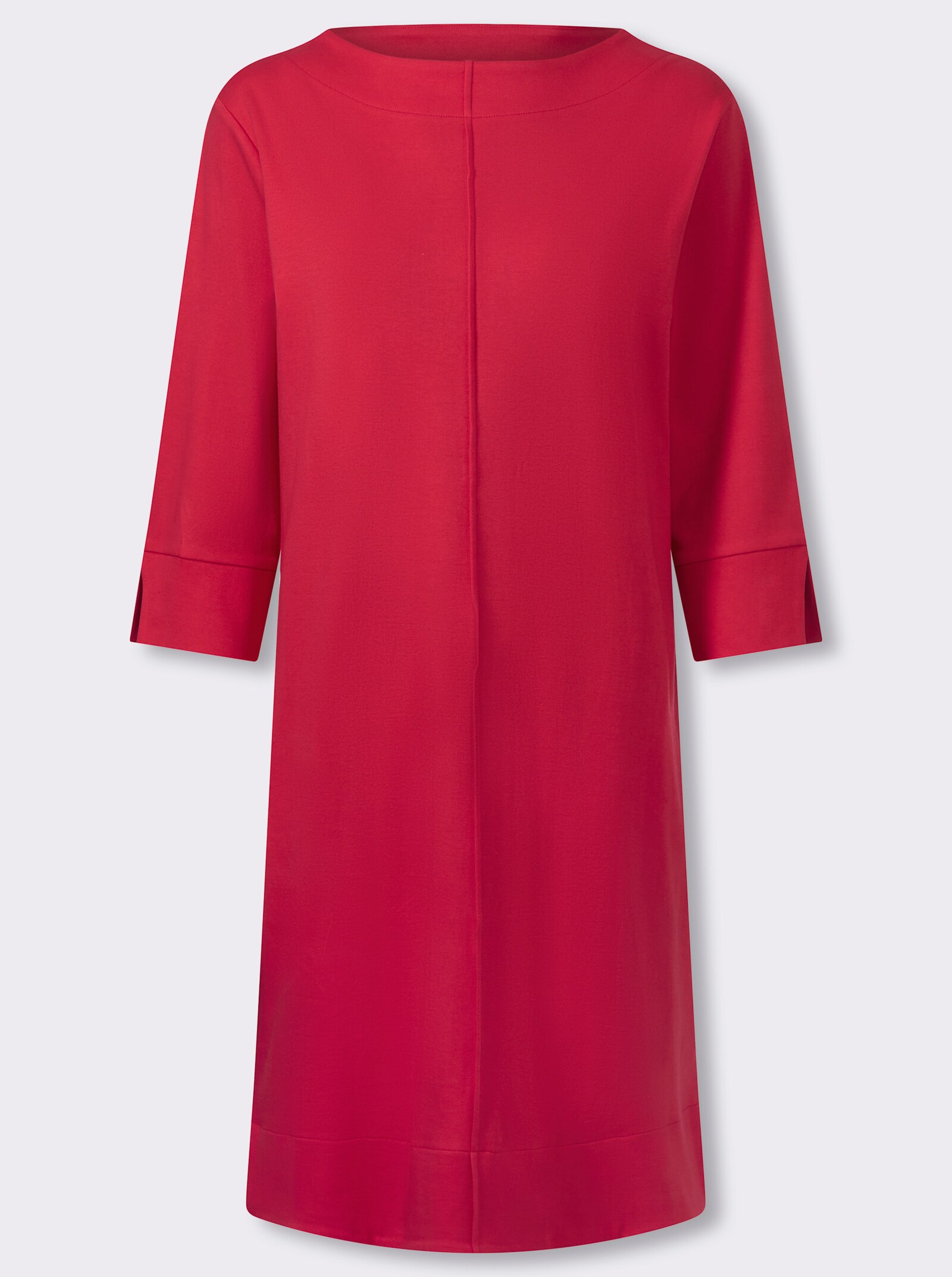 Jerseykleid mit U-Boot-Ausschnitt - erdbeere