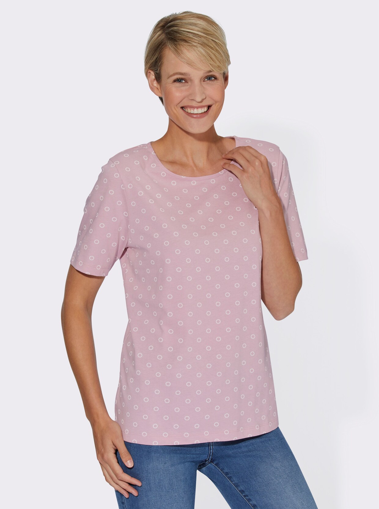Shirt met korte mouwen - roze + roze geprint