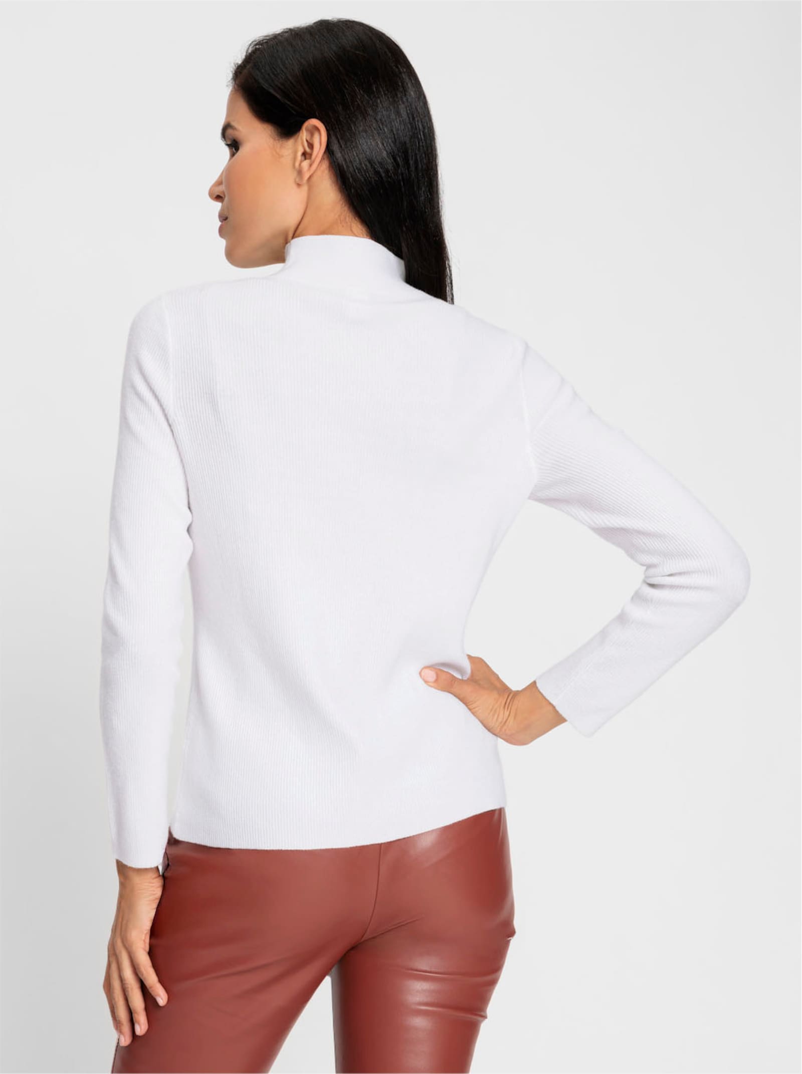 heine Gebreide pullover met cut-out - ecru
