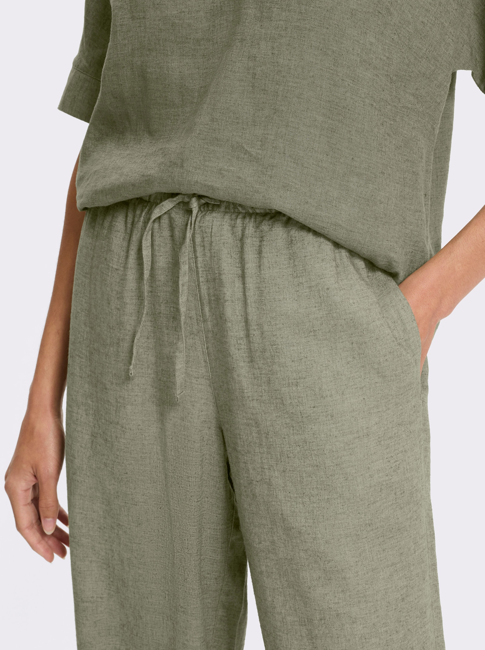 heine Tailleur pantalon contenant du lin - kaki