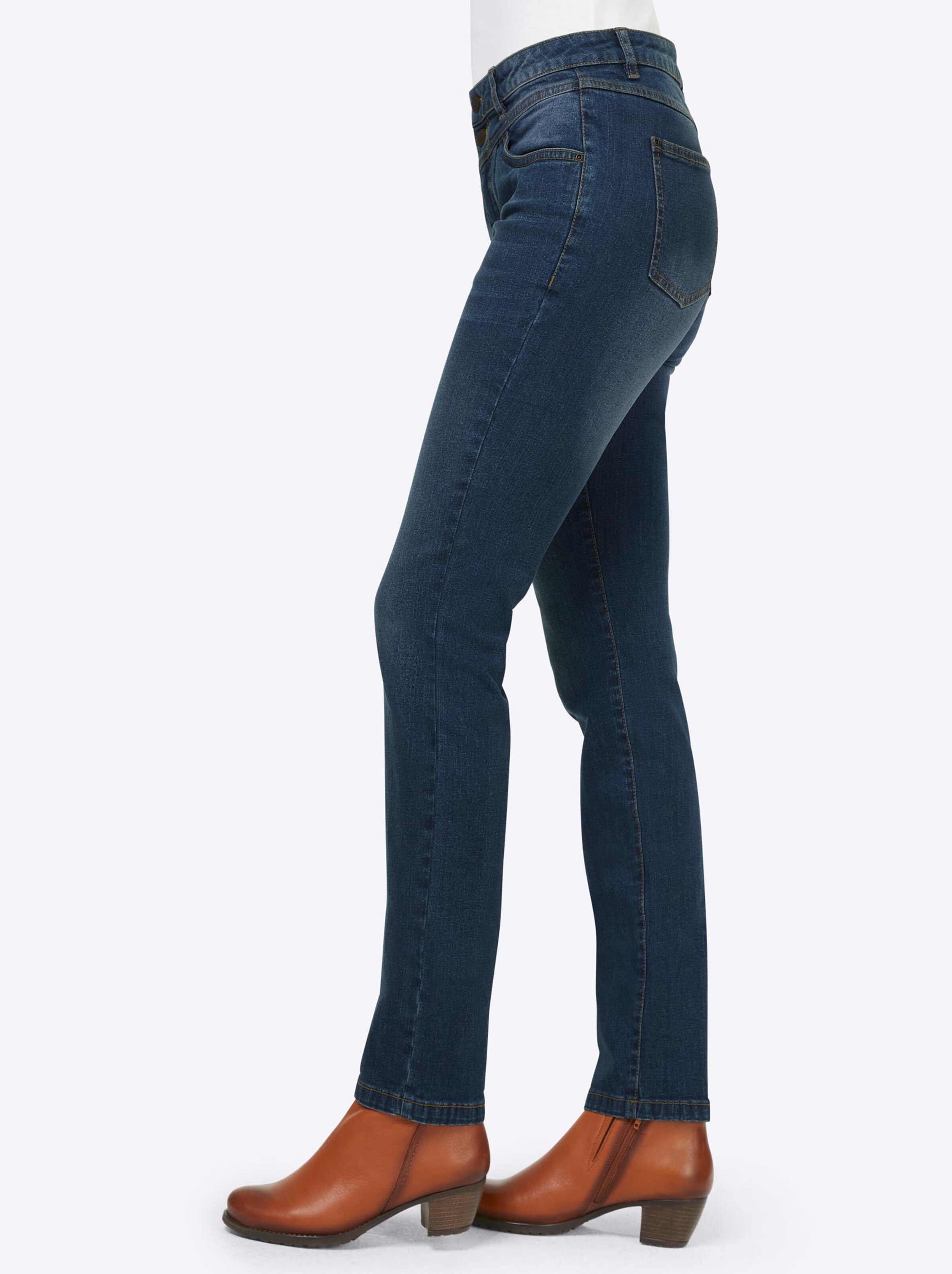 Damenmode Jeans Linea Tesini Jeans in blue-stone-washed 