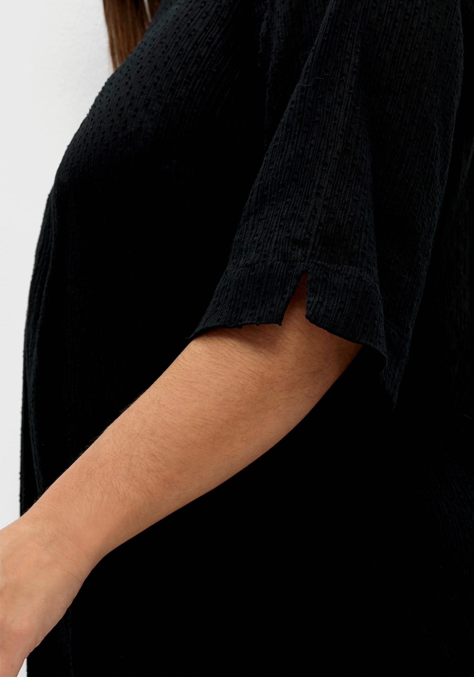 sheego Tunika mit 3/4-Ärmeln - schwarz