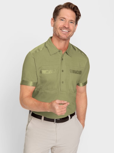 Marco Donati Poloshirt met korte mouwen - rietgroen