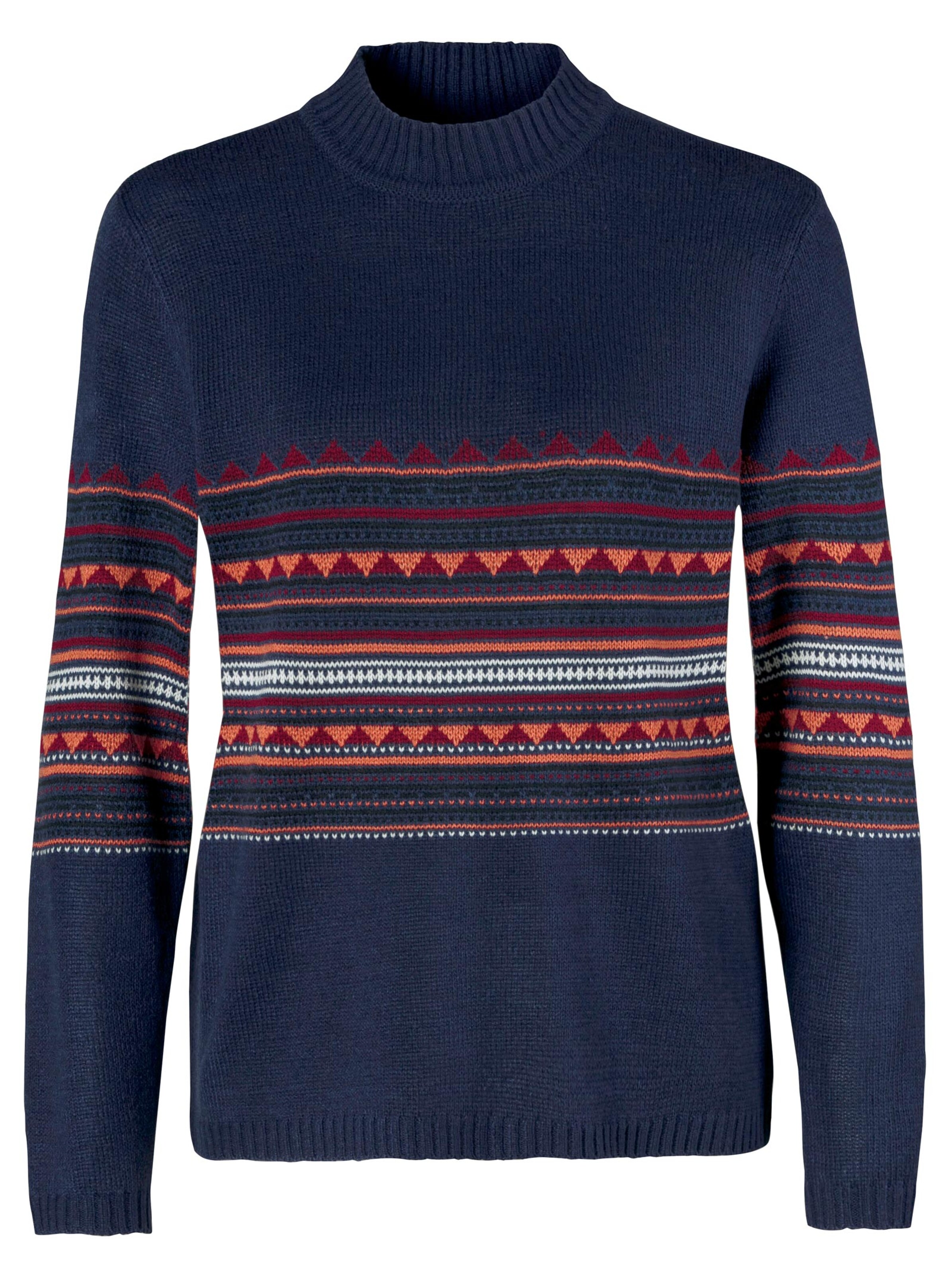 Pullover - marine-gestreift