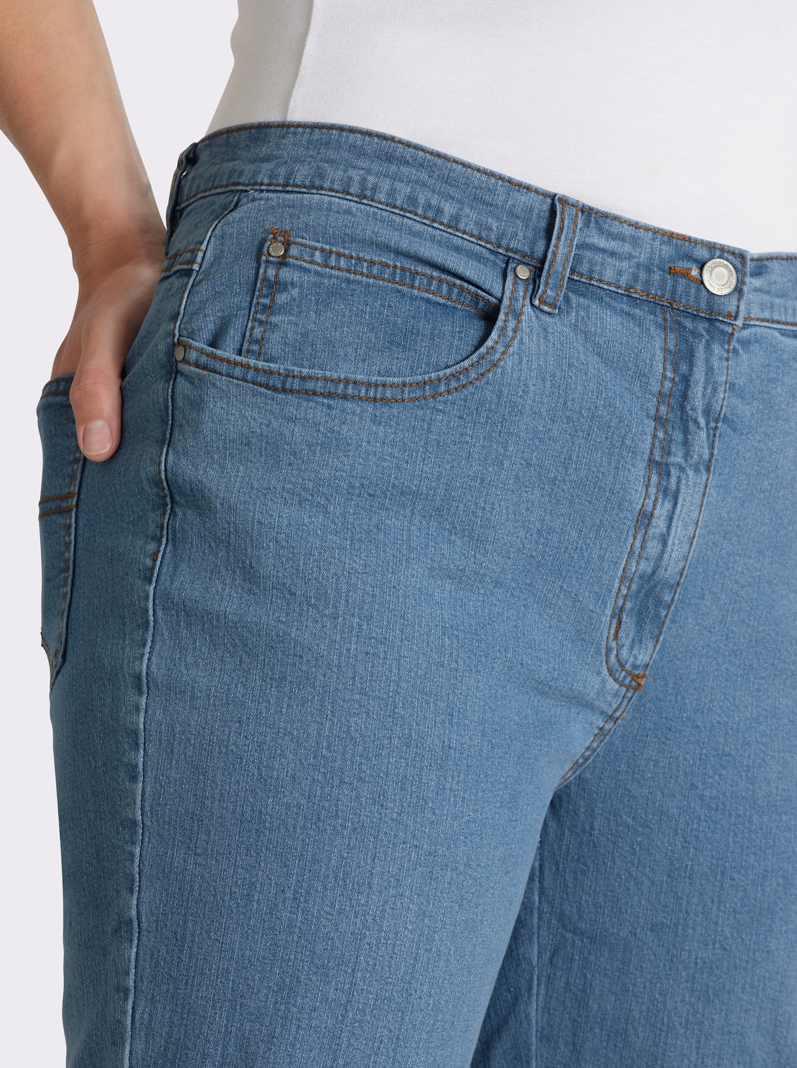 5-Pocket-Jeans mit Baumwoll-Stretch - blue-bleached
