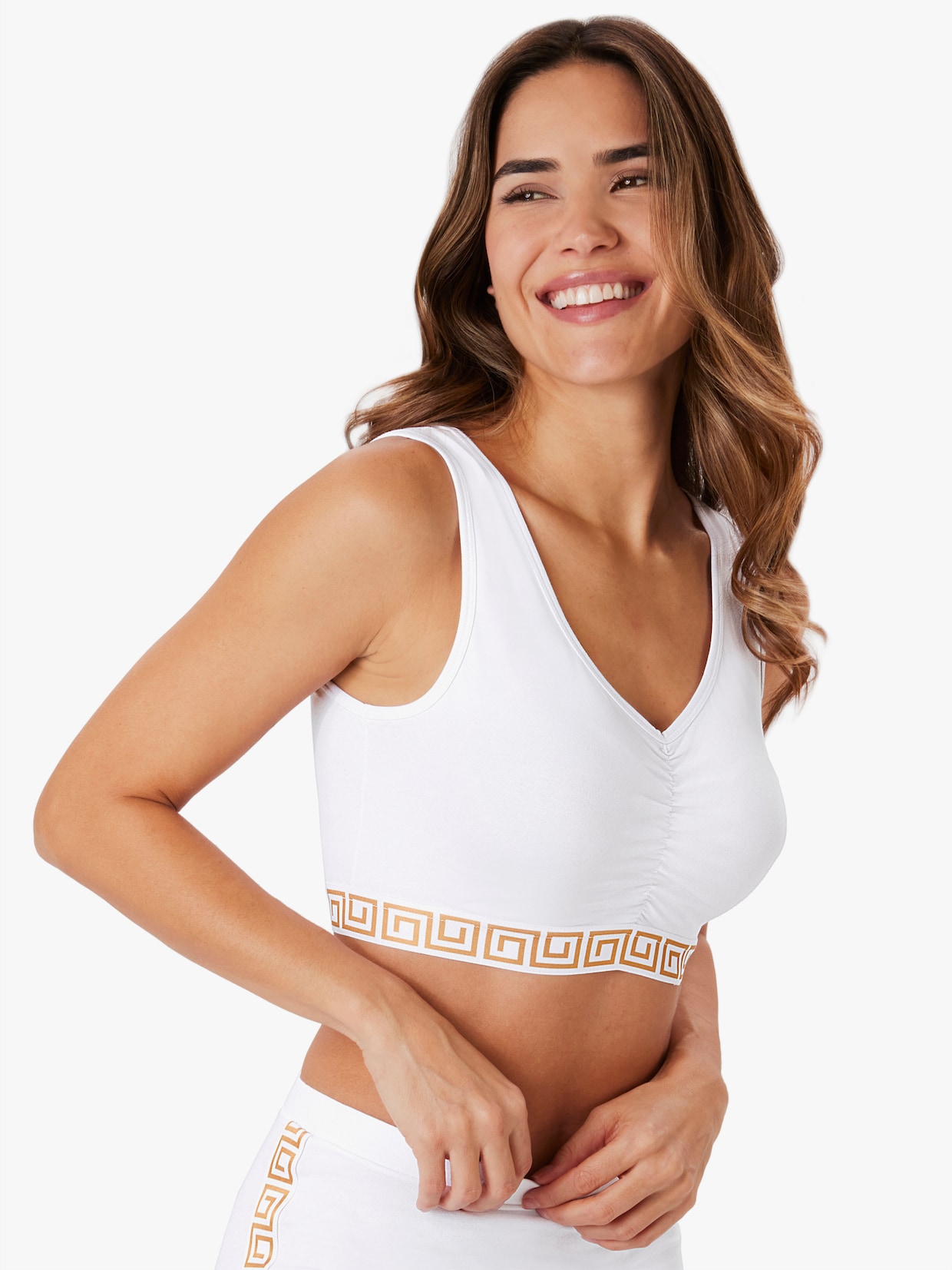 wäschepur Longpanty - weiß-camel