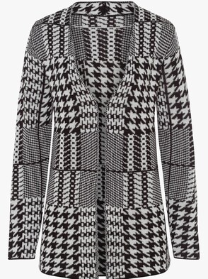 Strickjacke - schwarz-gemustert