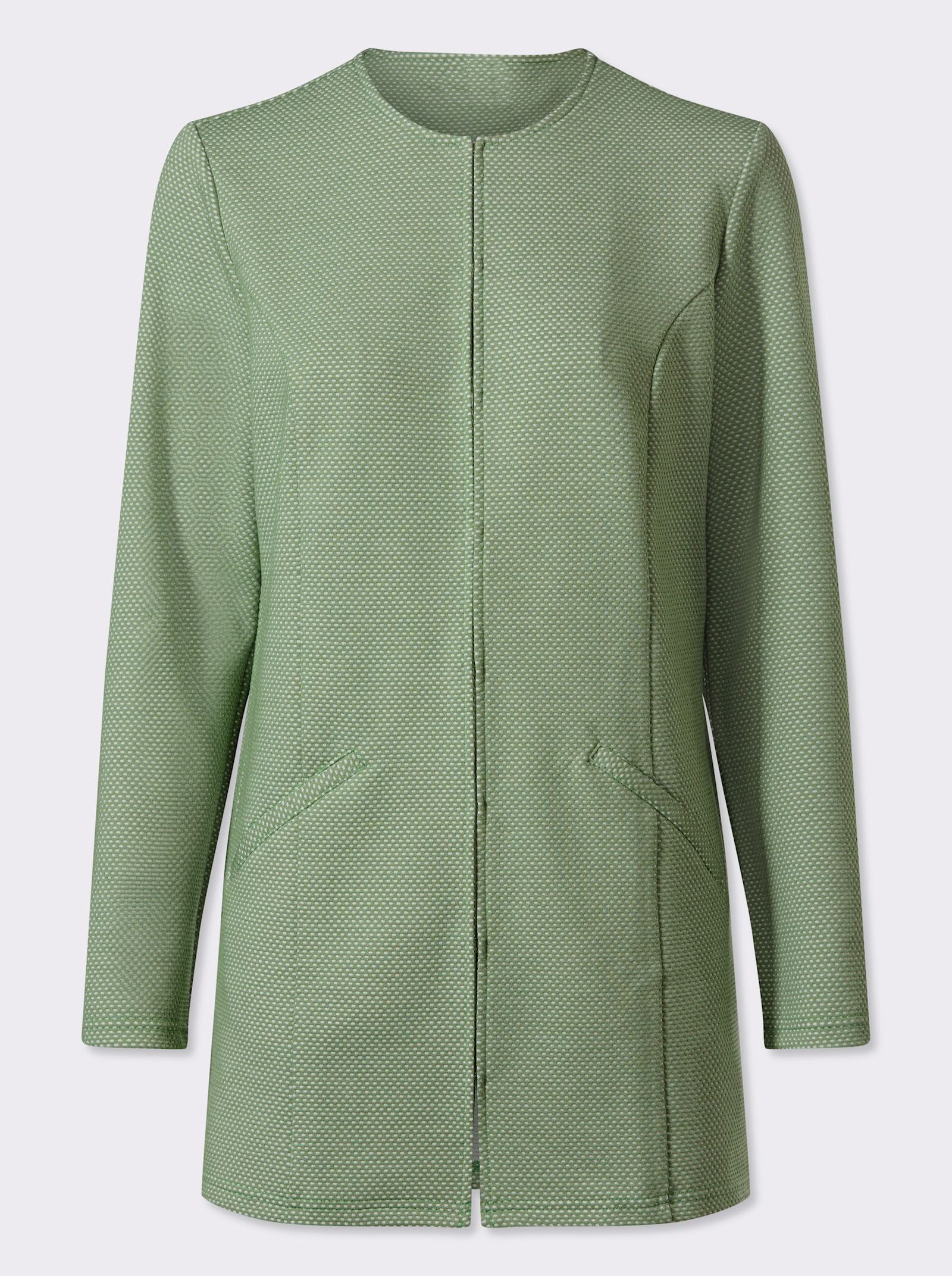 Shirtjacke in Struktur-Qualität - eucalyptus