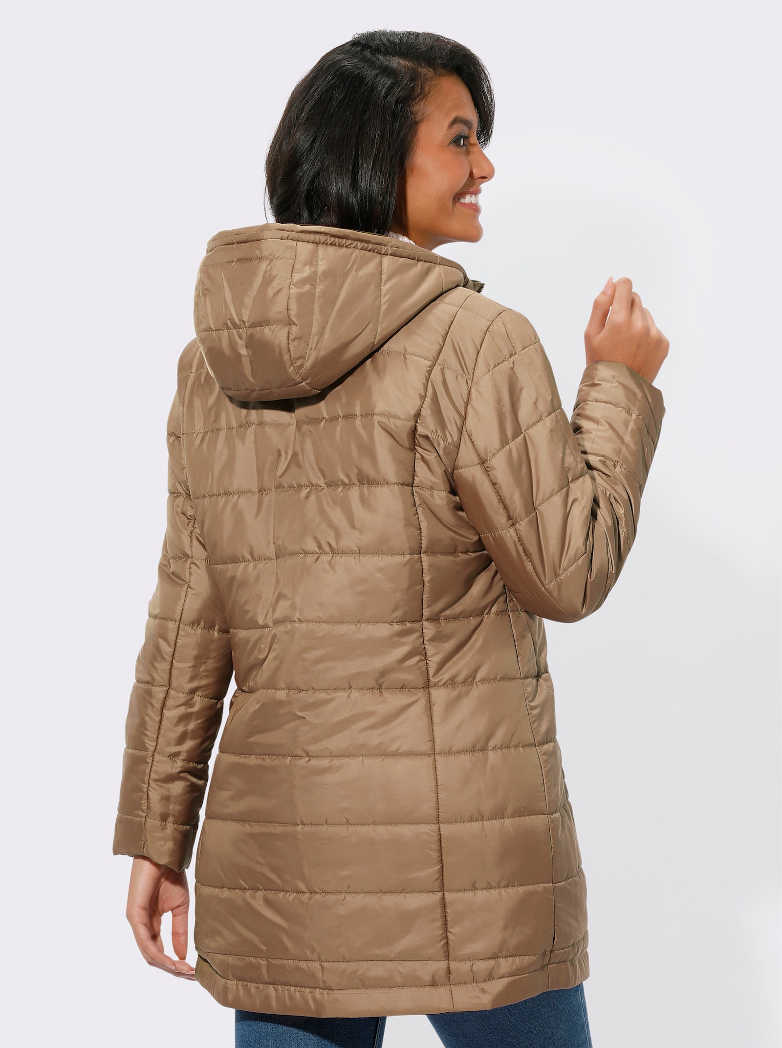 Wendejacke jede Seite mit Taschen - braun-camel