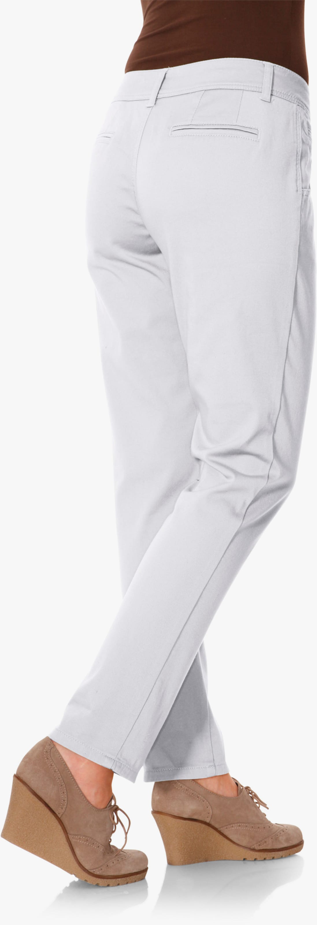 heine Chinohose in Karotten-Form - weiß